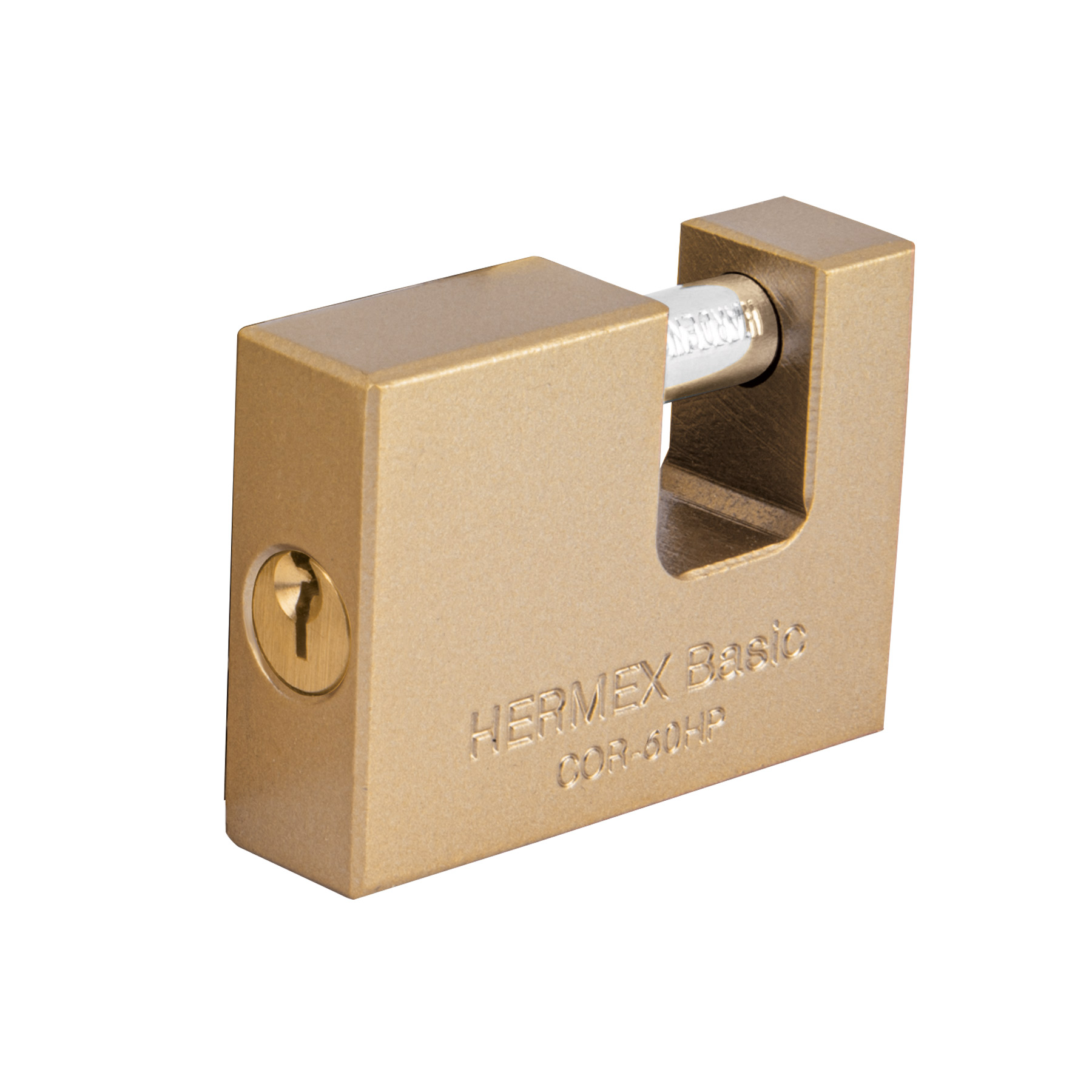 Candado antipalanca 60 mm cuerpo de hierro, HERMEX BASIC
