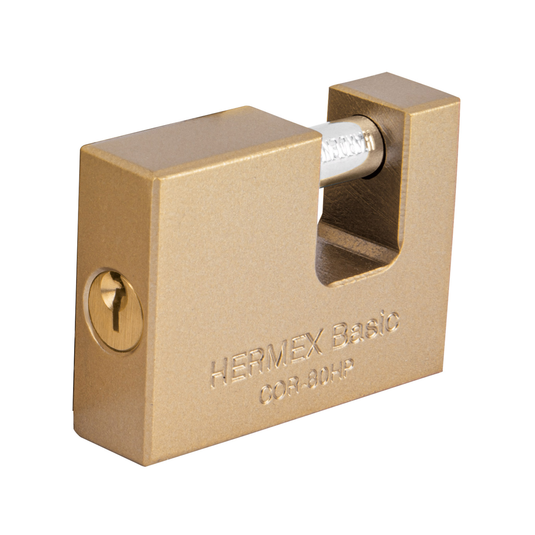 Candado antipalanca 80 mm cuerpo de hierro, HERMEX BASIC