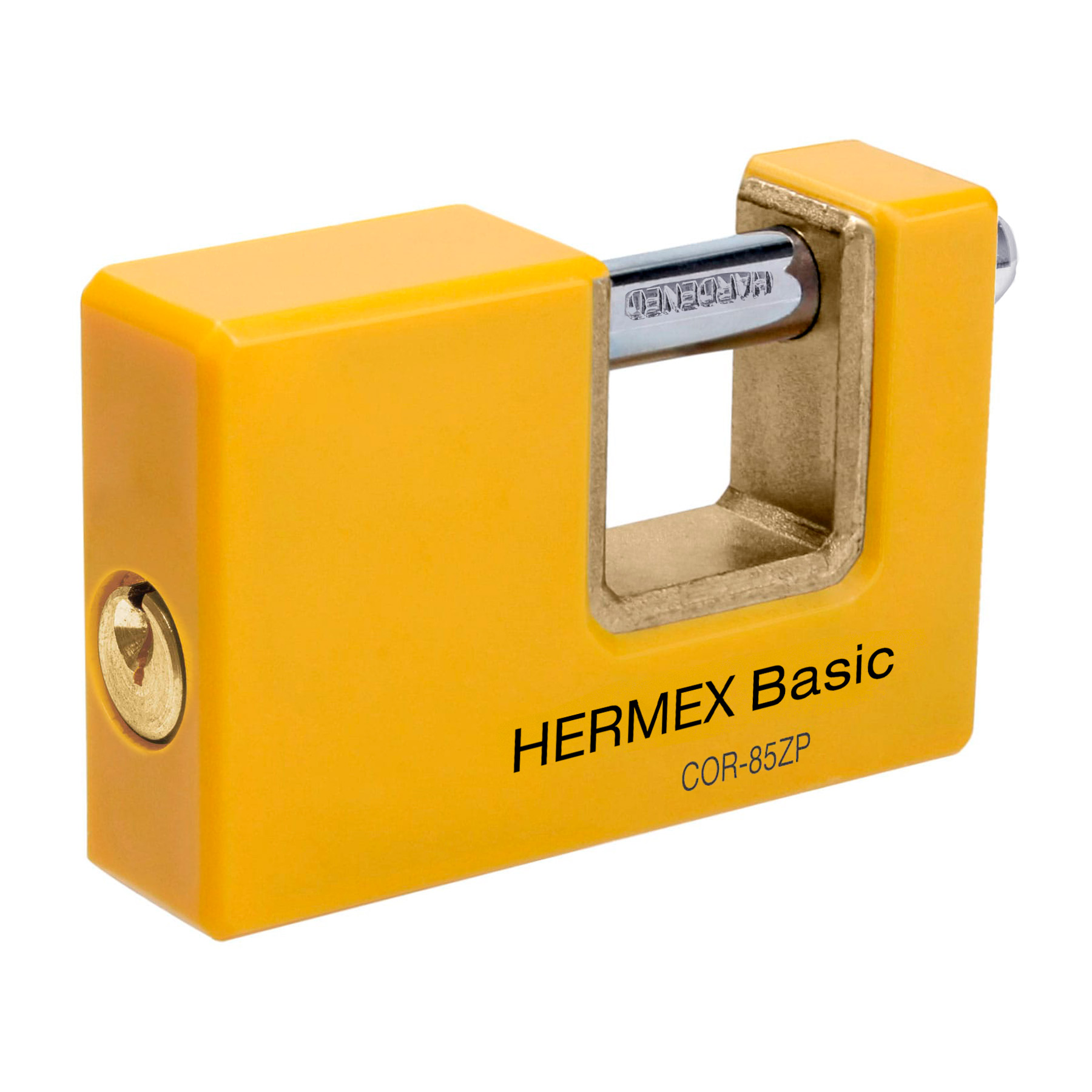 Candado antipalanca 85 mm cuerpo metálico, HERMEX BASIC