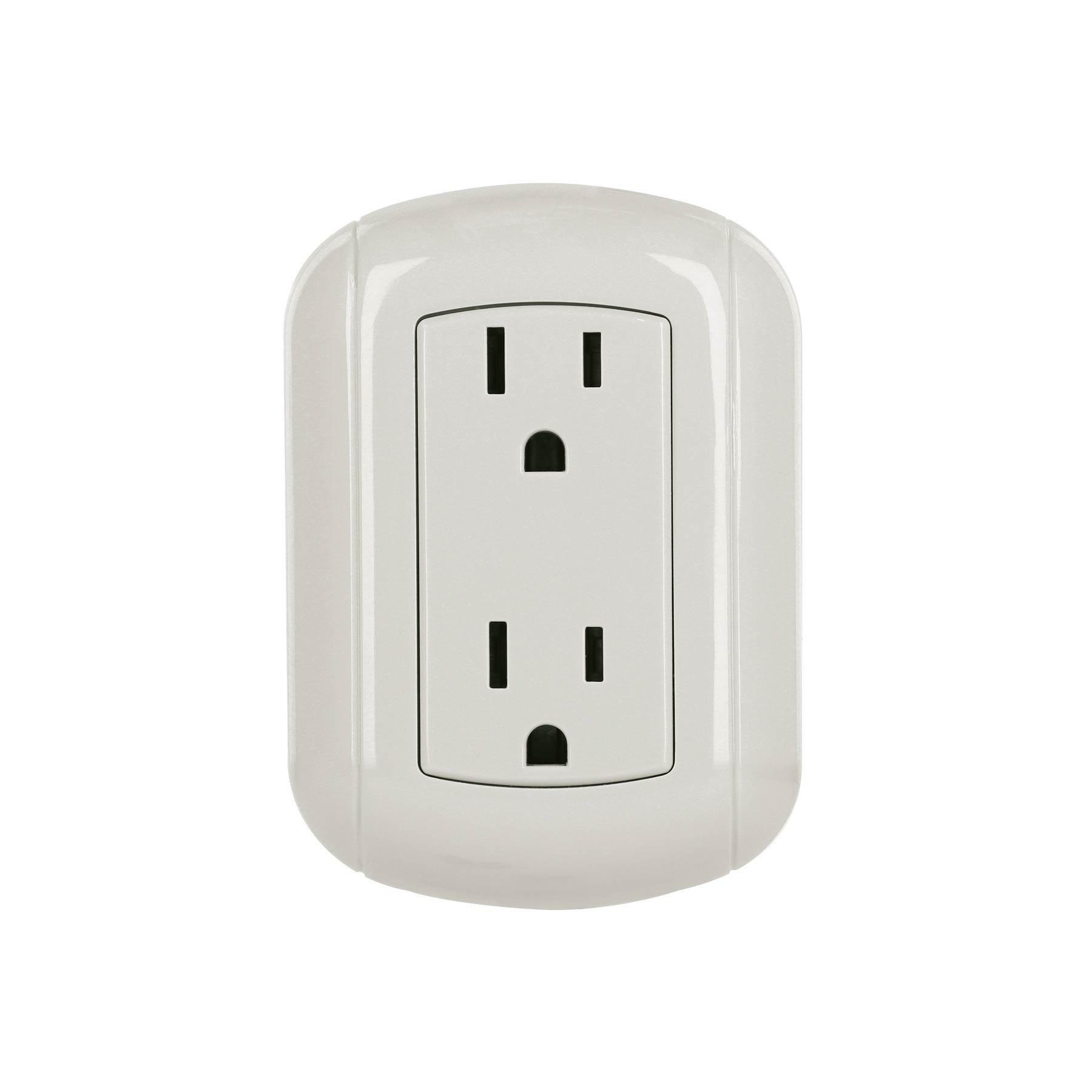 Contacto de sobreponer dúplex 2 polos+ tierra, ABS, Volteck