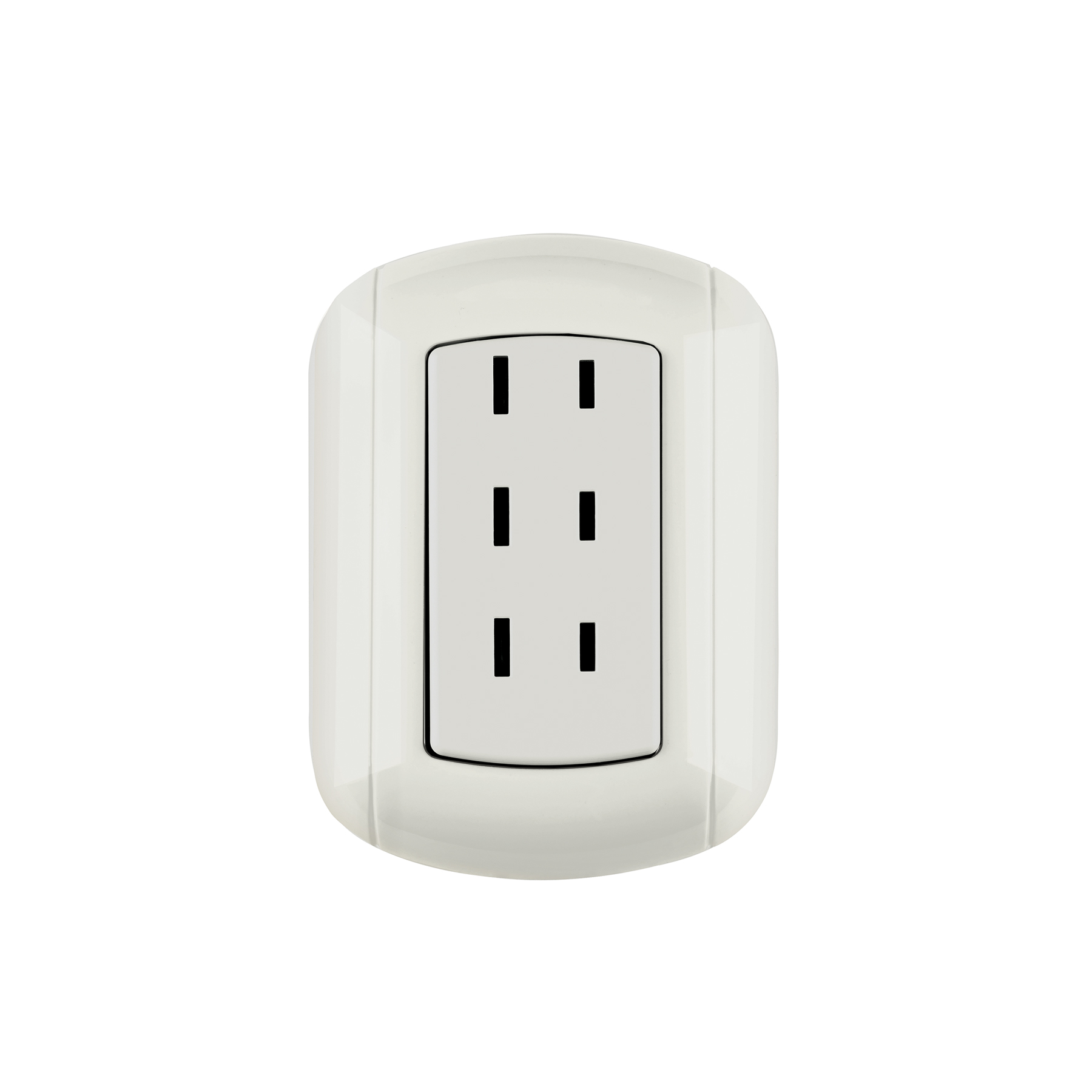 Contacto de sobreponer triple sin tierra, Volteck