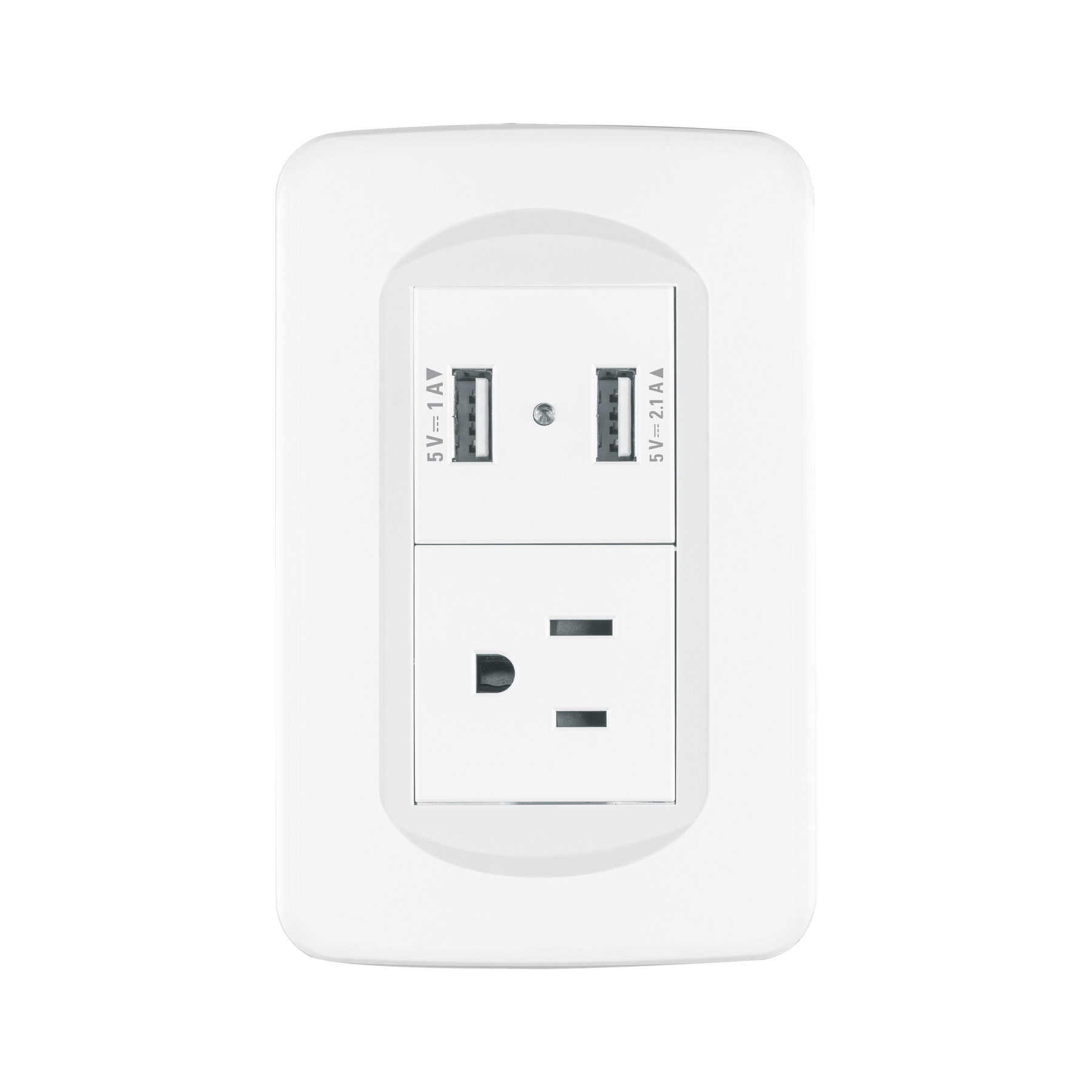 Placa armada 1contacto y 2 puertos USB 1.5 módulos, Toledo