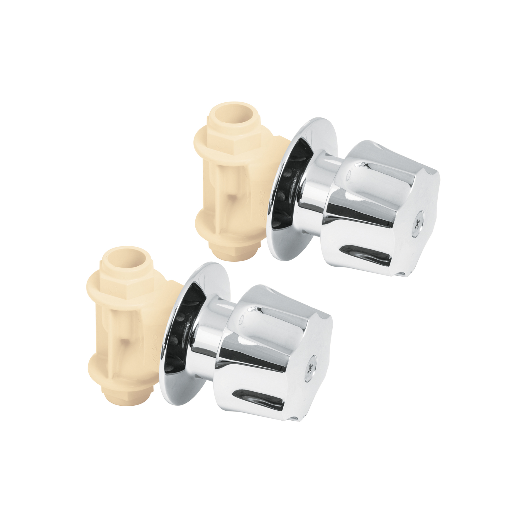 Juego de 2 llaves de empotrar CPVC 1/2' con maneral, FOSET