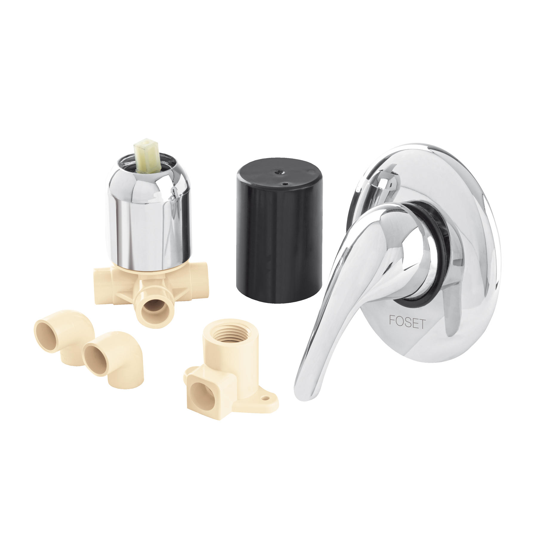 Kit de instalación p/regadera CPVC 1/2' con monomando, FOSET