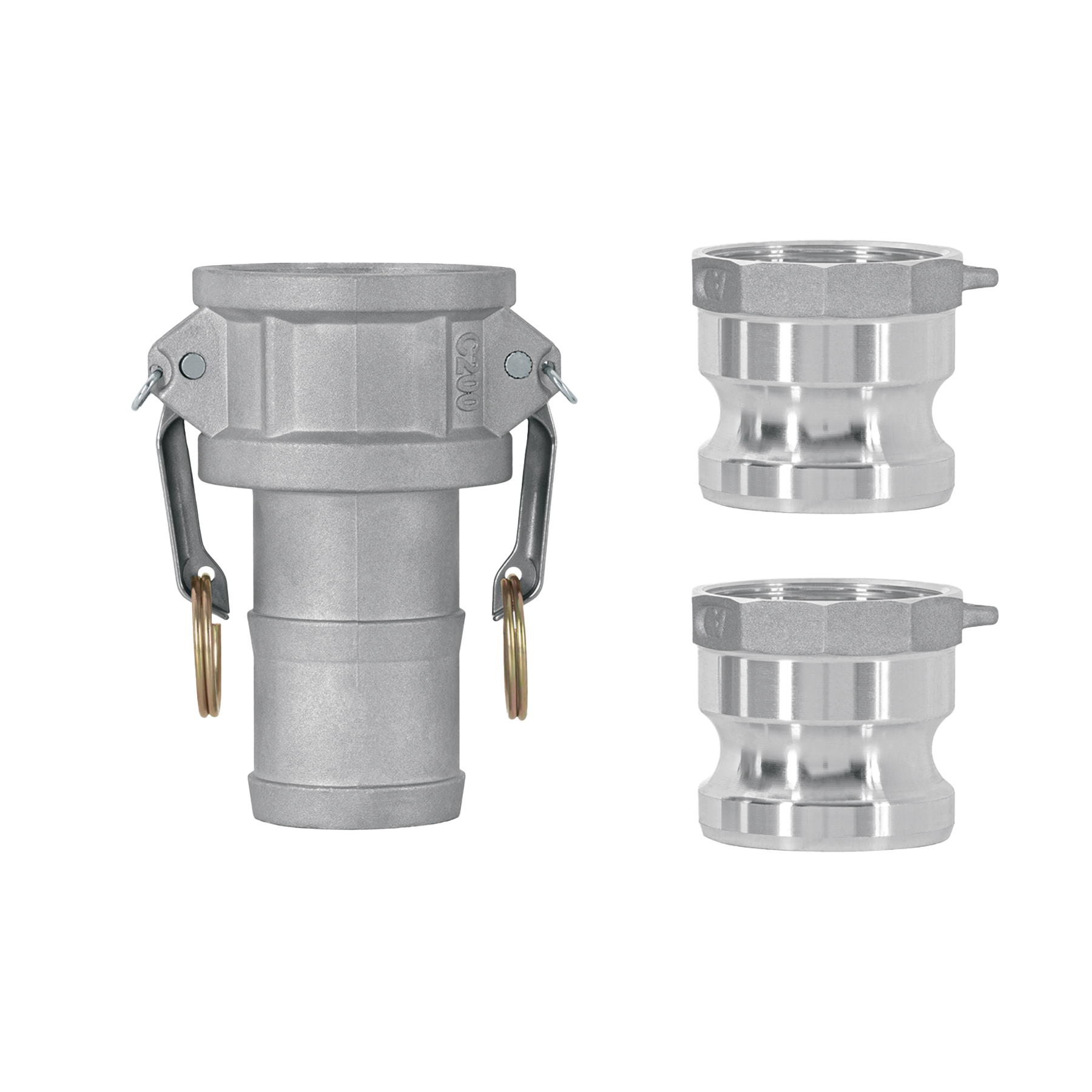 Juego de conexiones rápidas p/manguera de 2' para motobomba