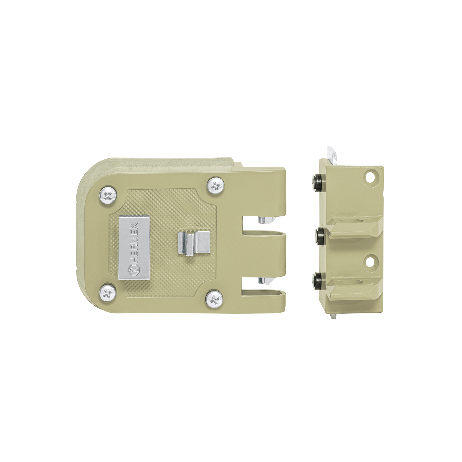 Cerradura sobreponer, puerta corrediza, mariposa, derecha