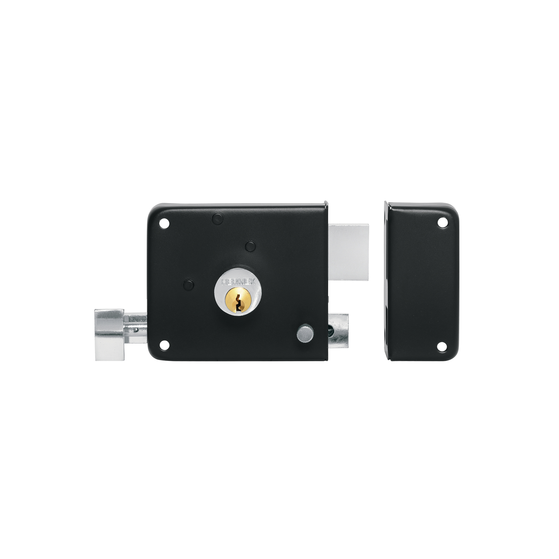 Cerradura sobreponer der instala-fácil, tradicional, negro