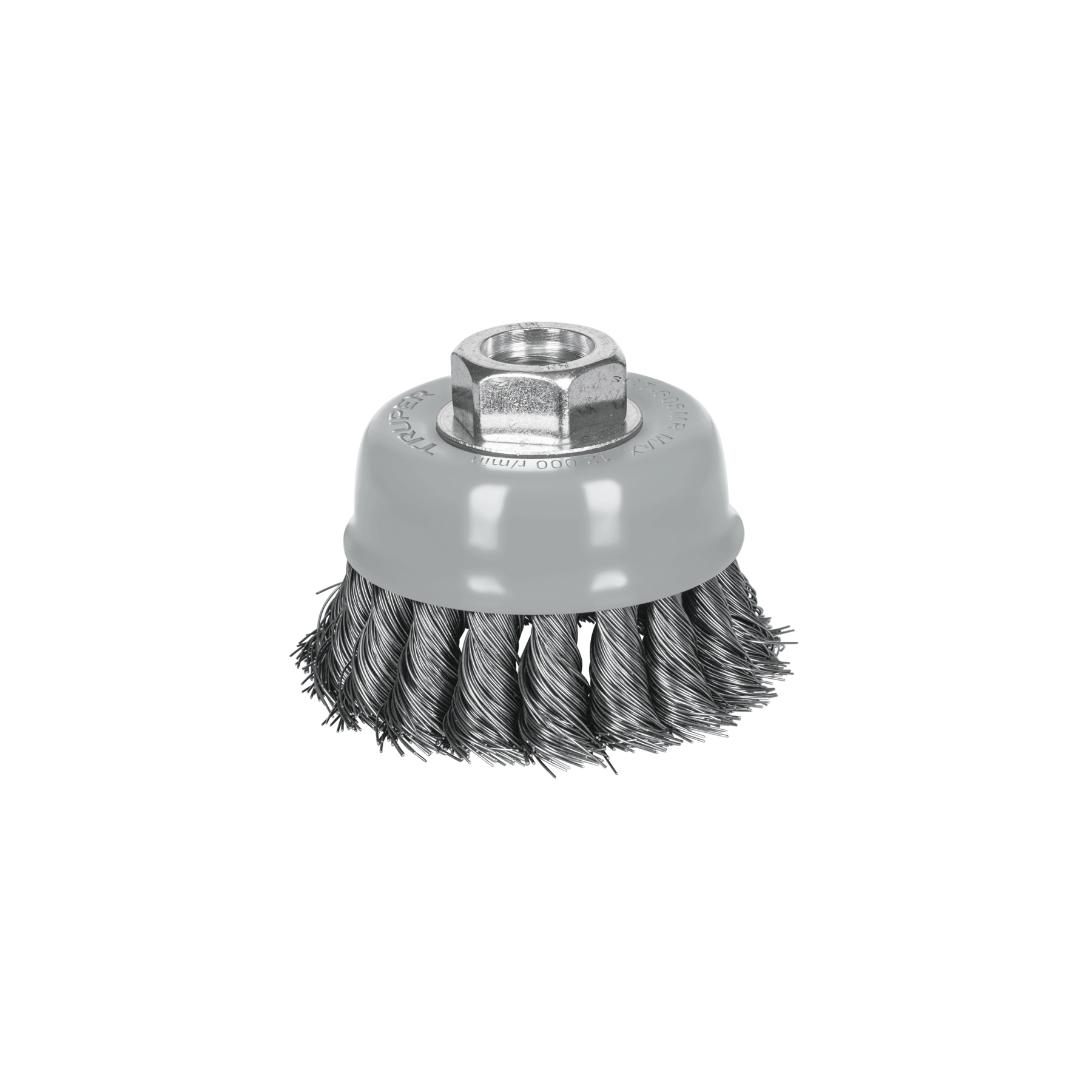 Carda copa 3' alambre trenzado fino, Multi-rosca, Truper