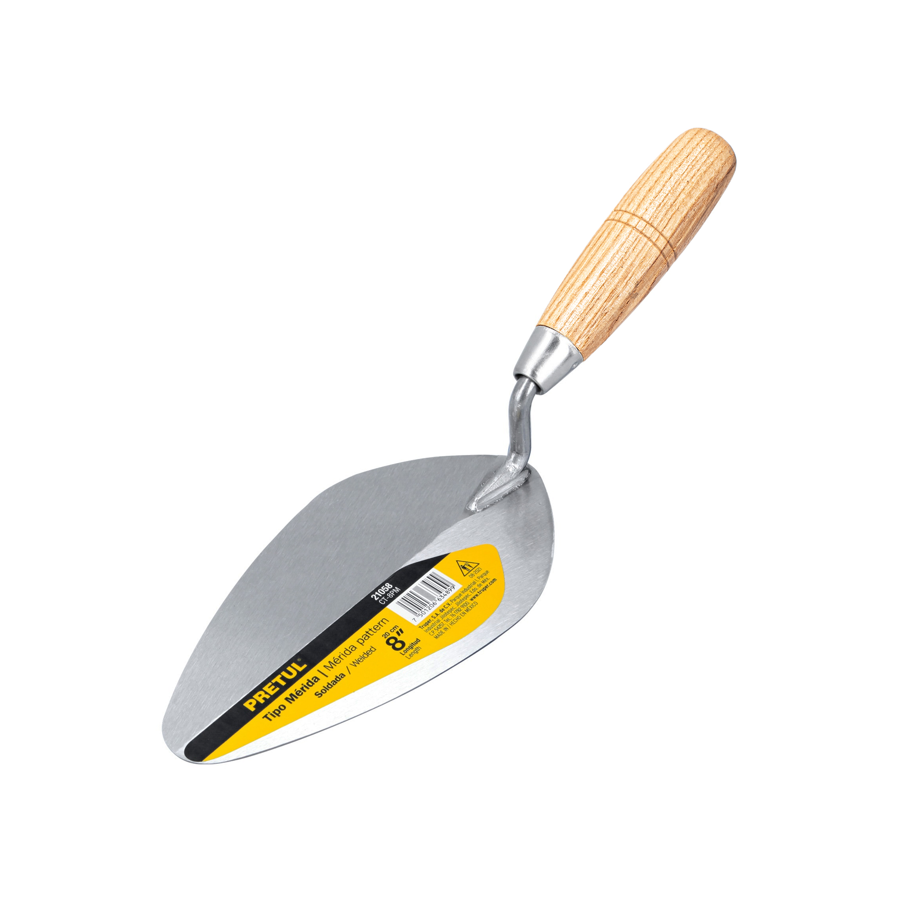 Cuchara para albañil 8' tipo Mérida, PRETUL