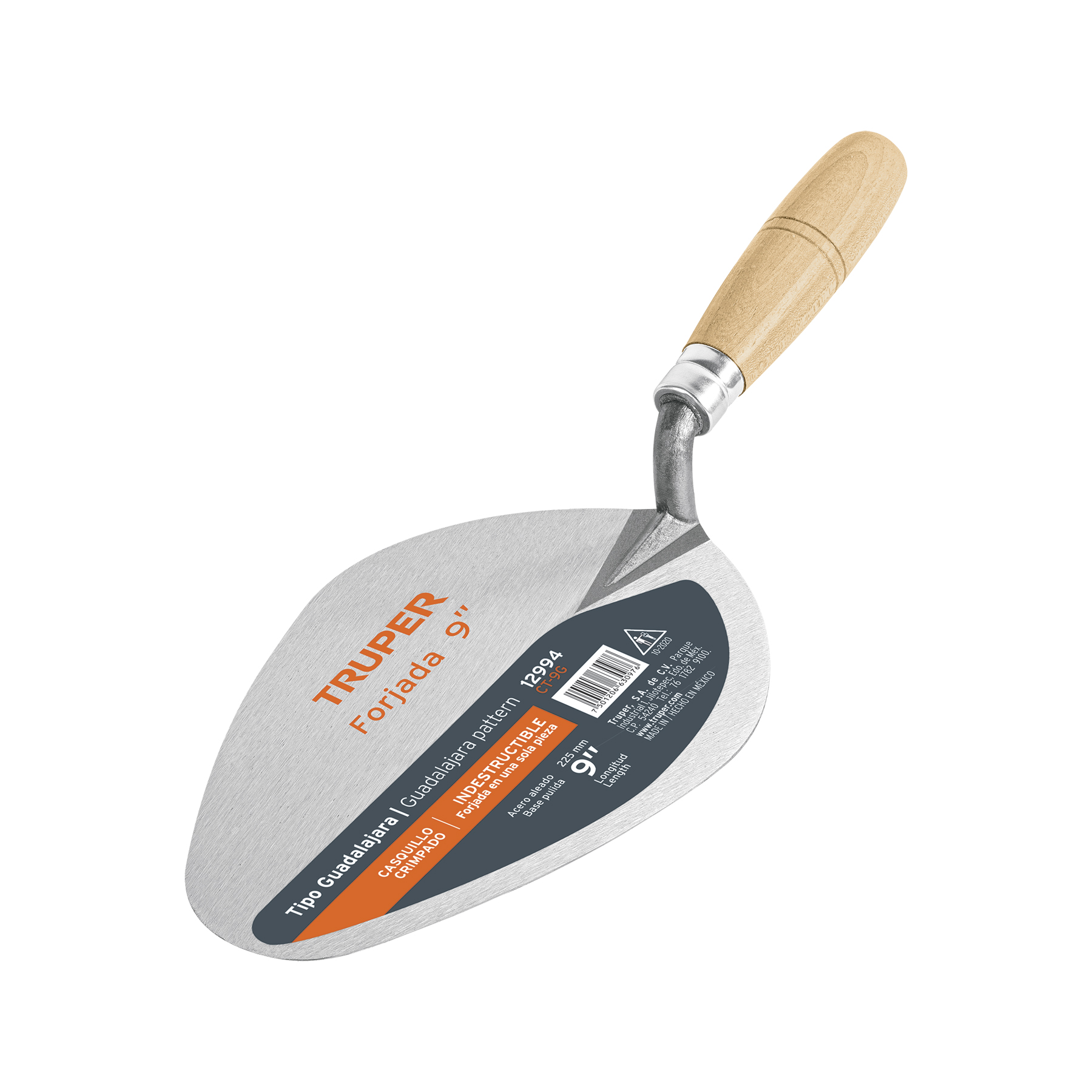 Cuchara para albañil 9' forjada tipo Guadalajara, TRUPER