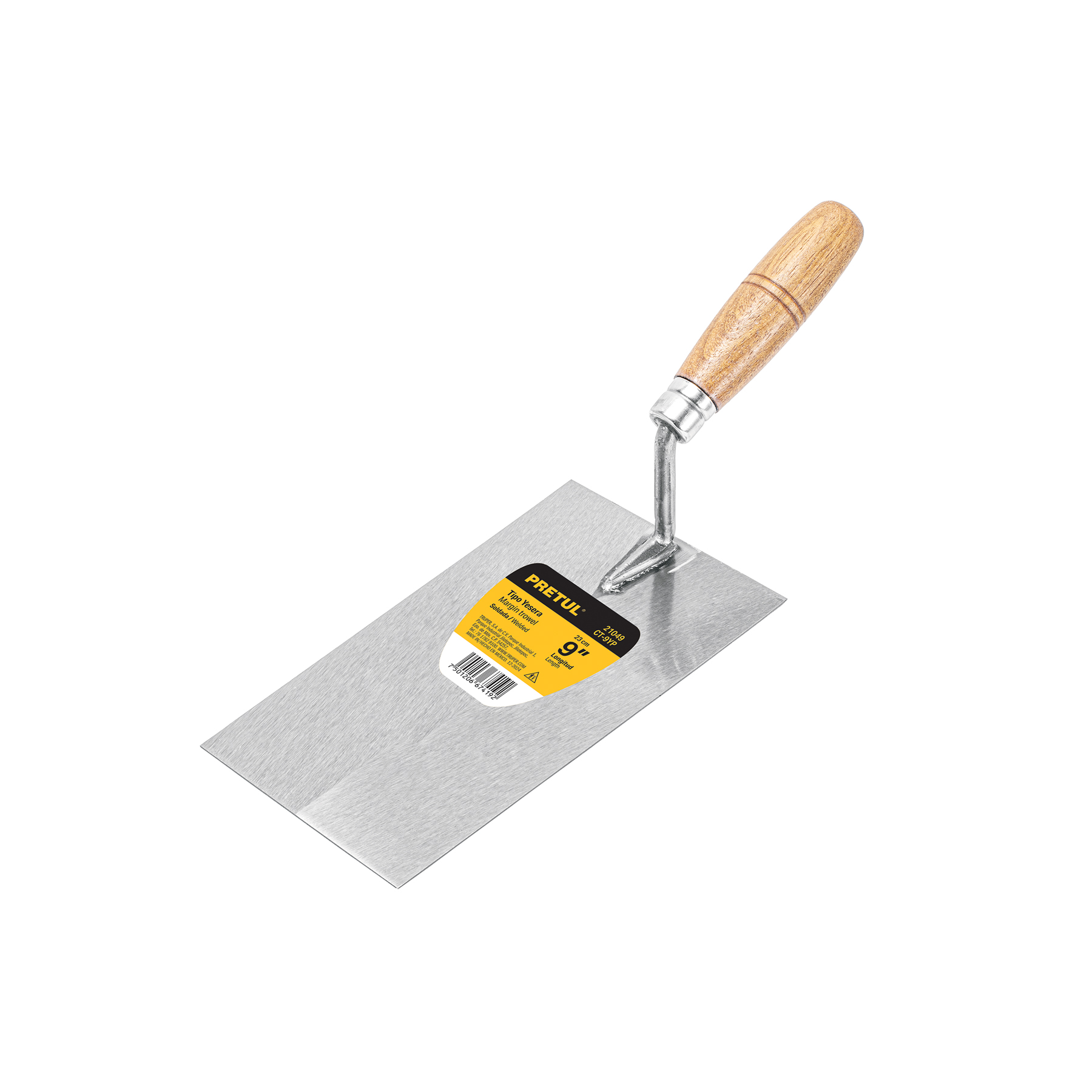 Cuchara para albañil 9' yesera, PRETUL