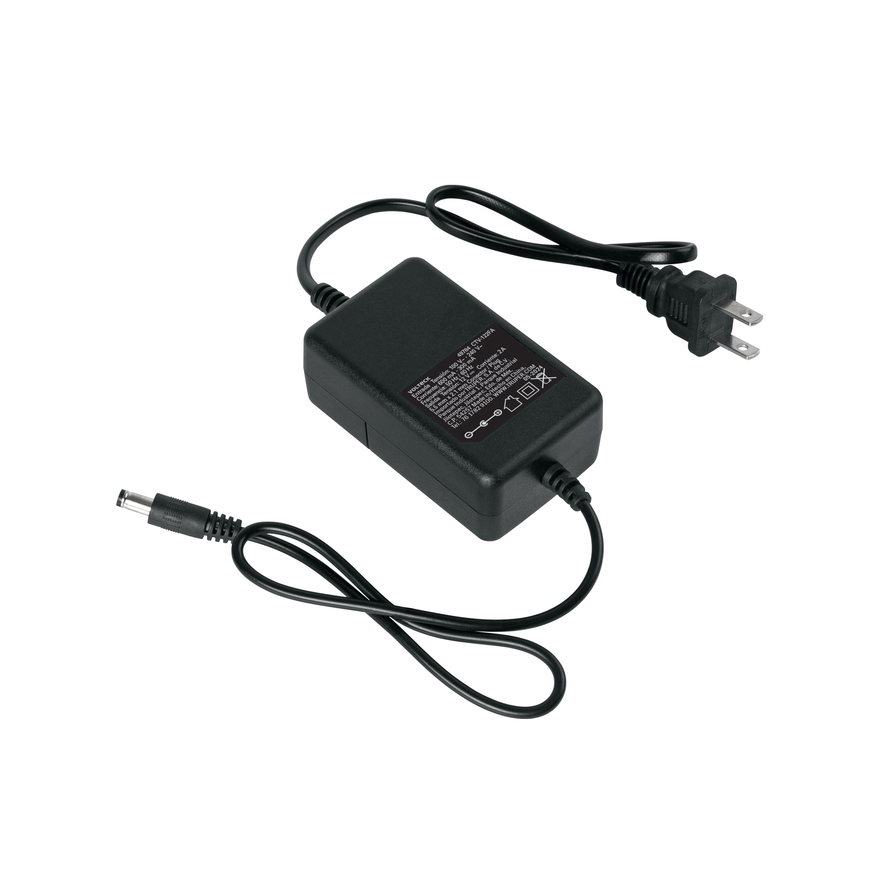 Fuente de Alimentación 12V 2A para CCTV, Volteck