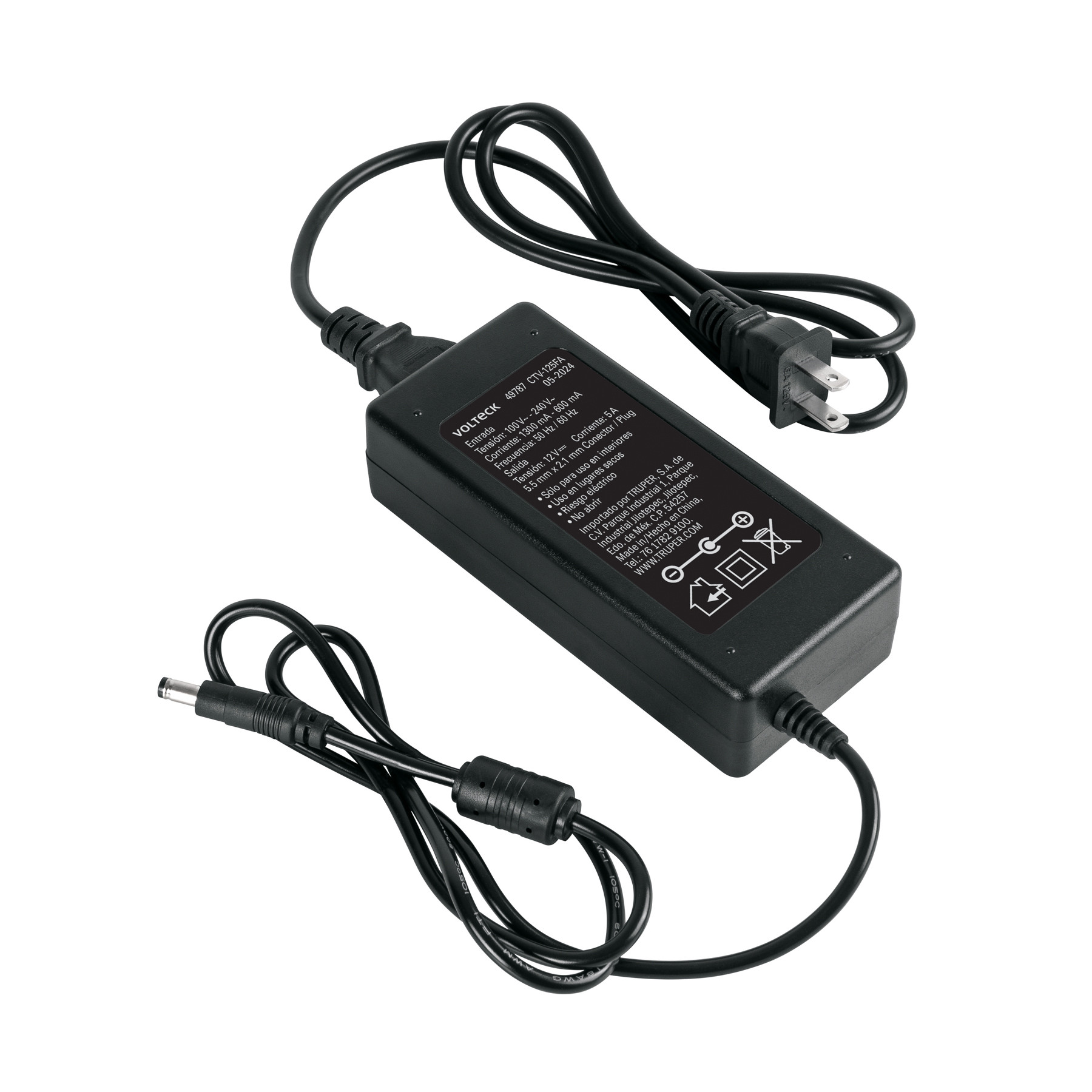 Fuente de Alimentación 12V 5A para CCTV, Volteck