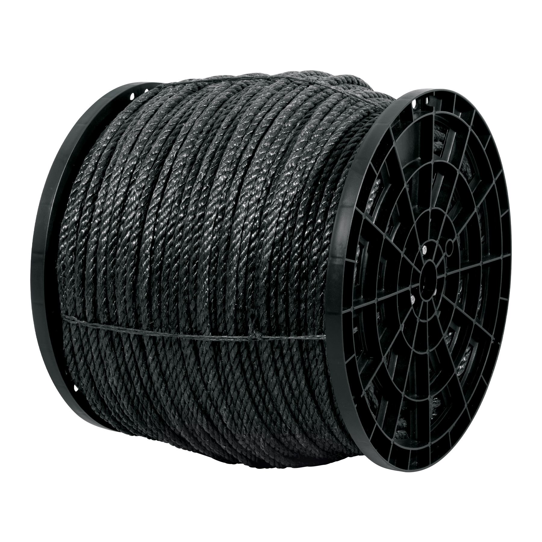 Kilo de cuerda negra de polipropileno 11 mm, carrete 20kg