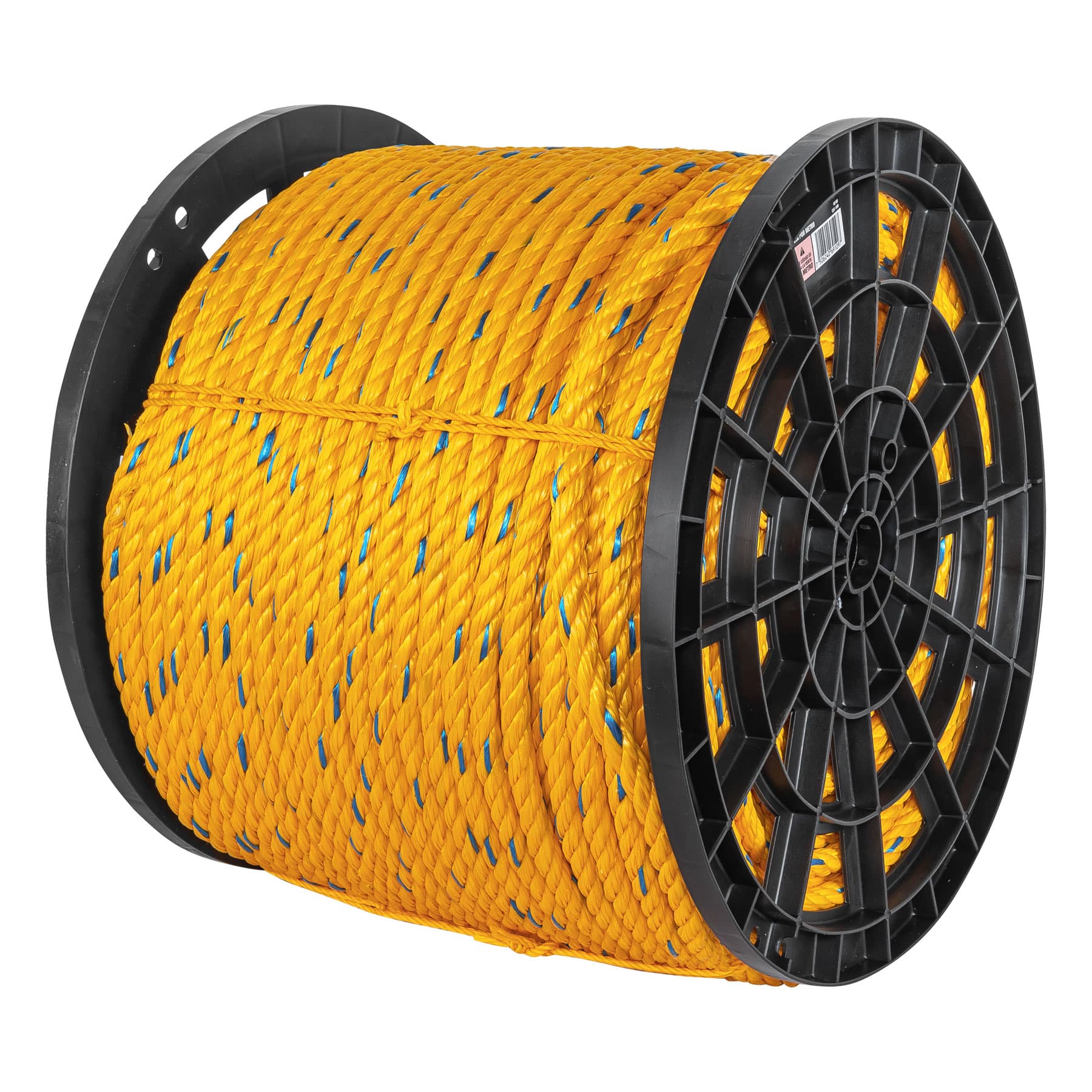 Metro de cuerda amarilla de polipropileno 16mm, carrete 264m