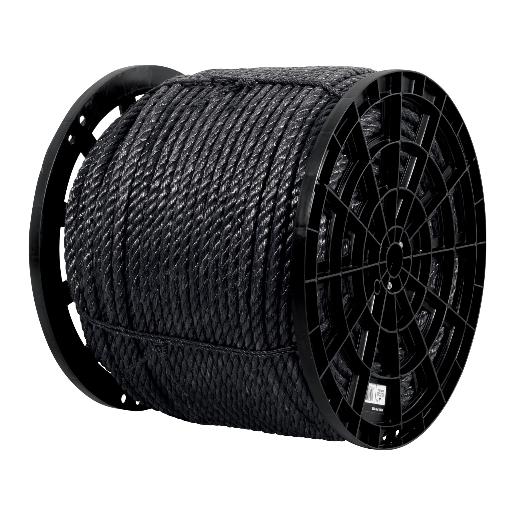 Kilo de cuerda negra de polipropileno 16 mm, carrete 30kg