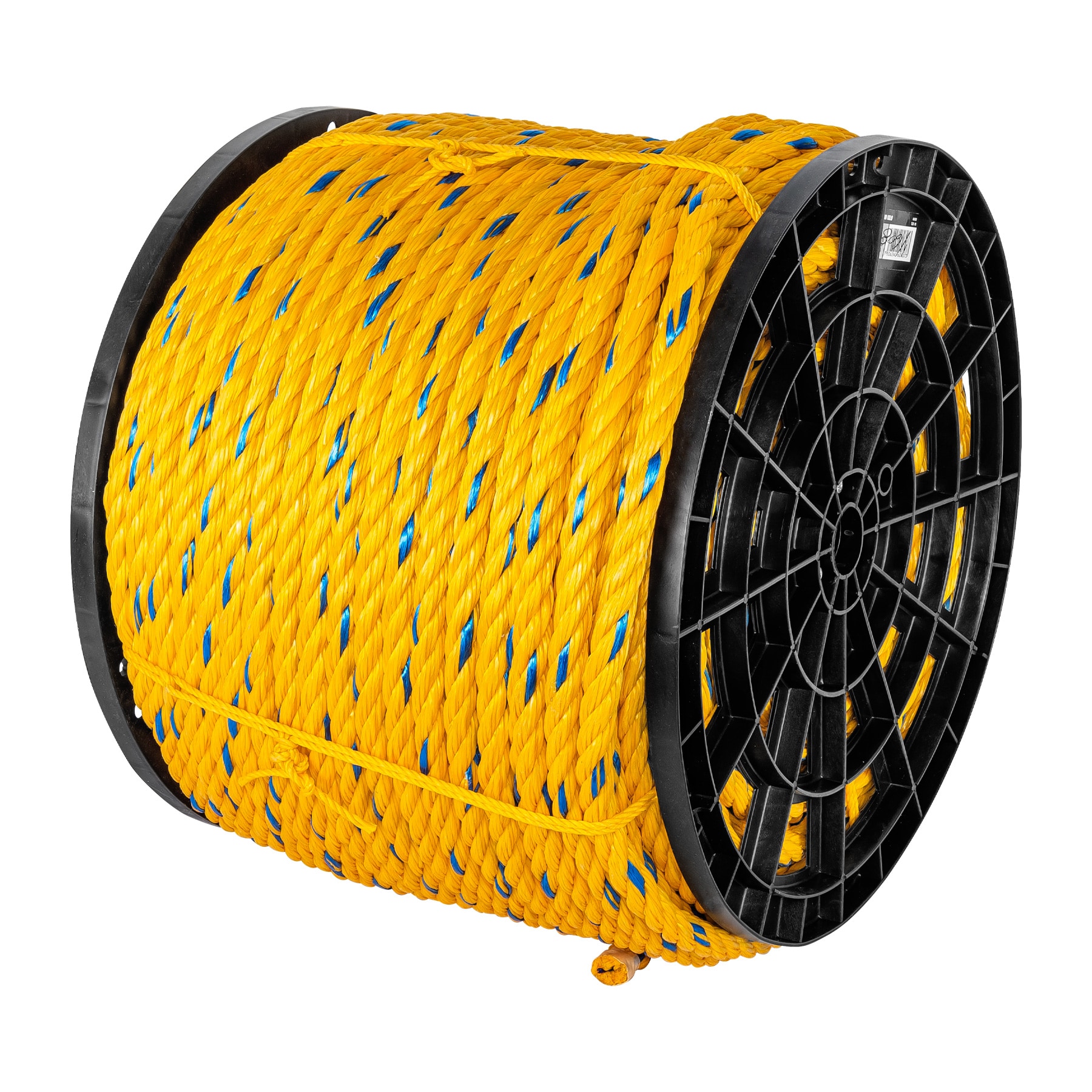 Kilo de cuerda amarilla de polipropileno 19mm, carrete 30kg