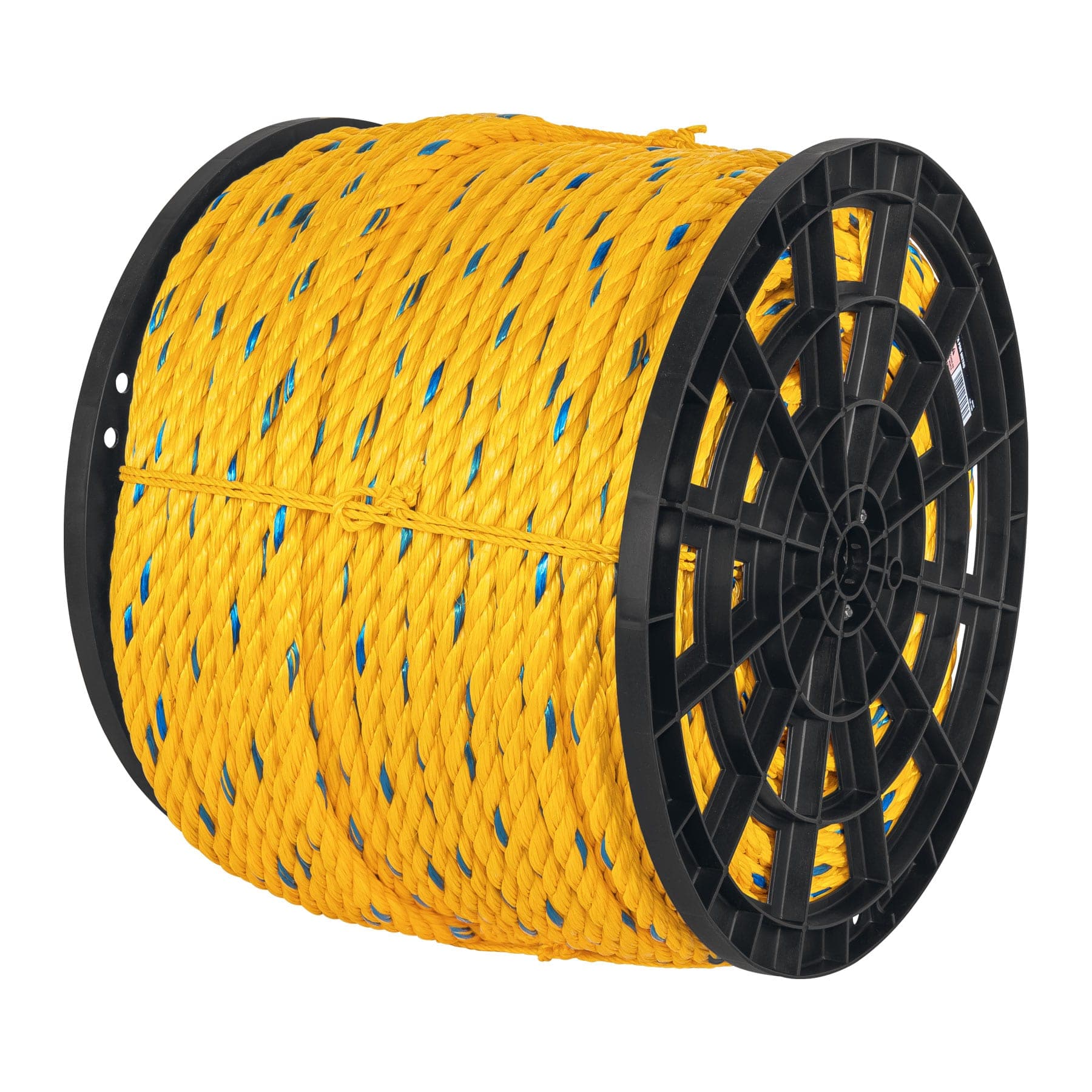 Metro de cuerda amarilla de polipropileno 19mm, carrete 198m