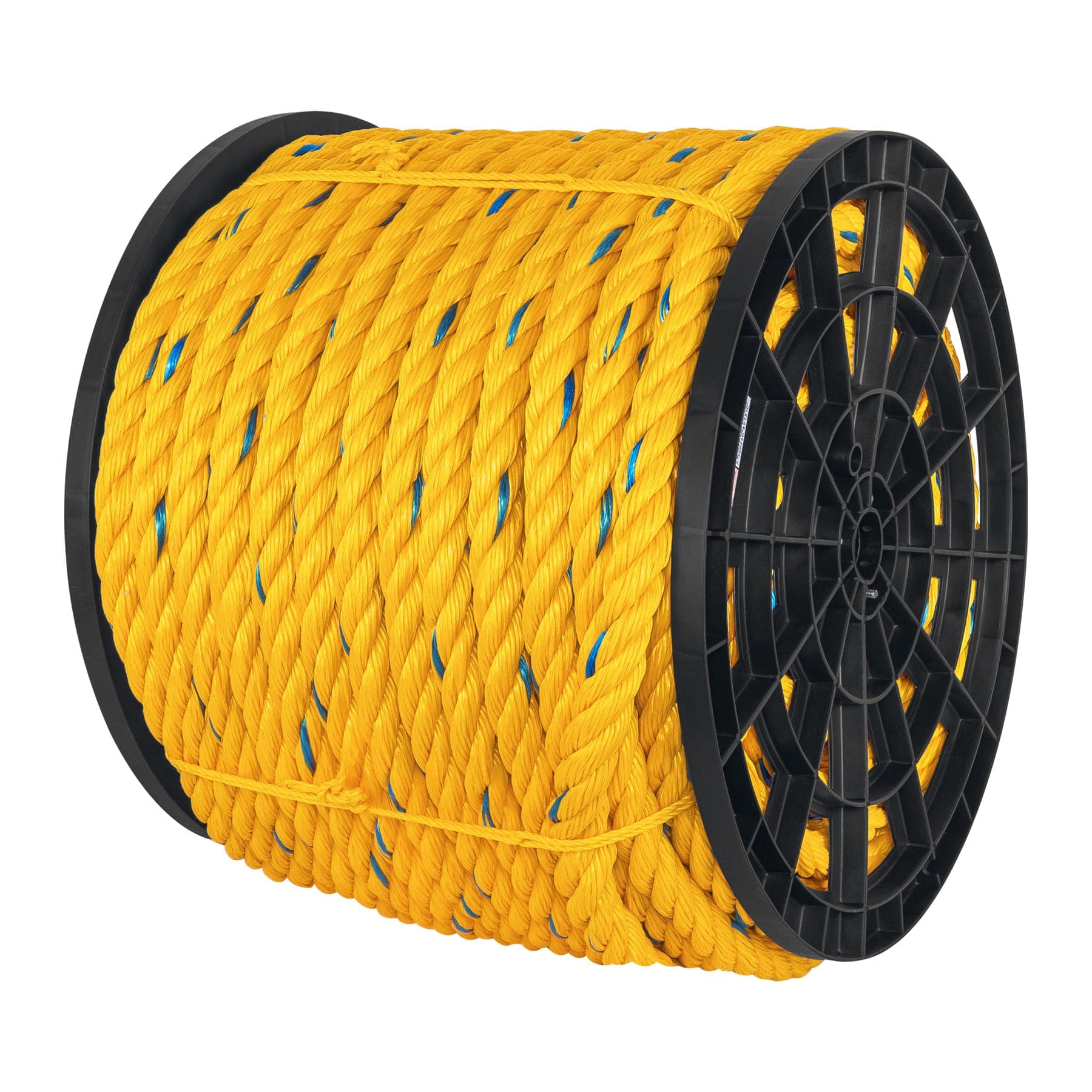Metro de cuerda amarilla de polipropileno 25mm, carrete 102m
