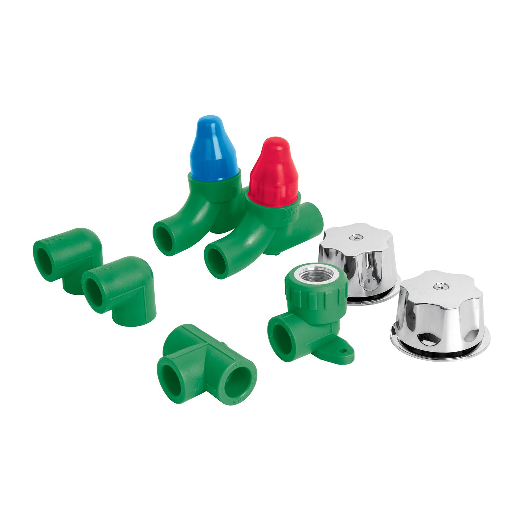 Kit de instalación p/regadera PPR 1/2' con manerales, FOSET