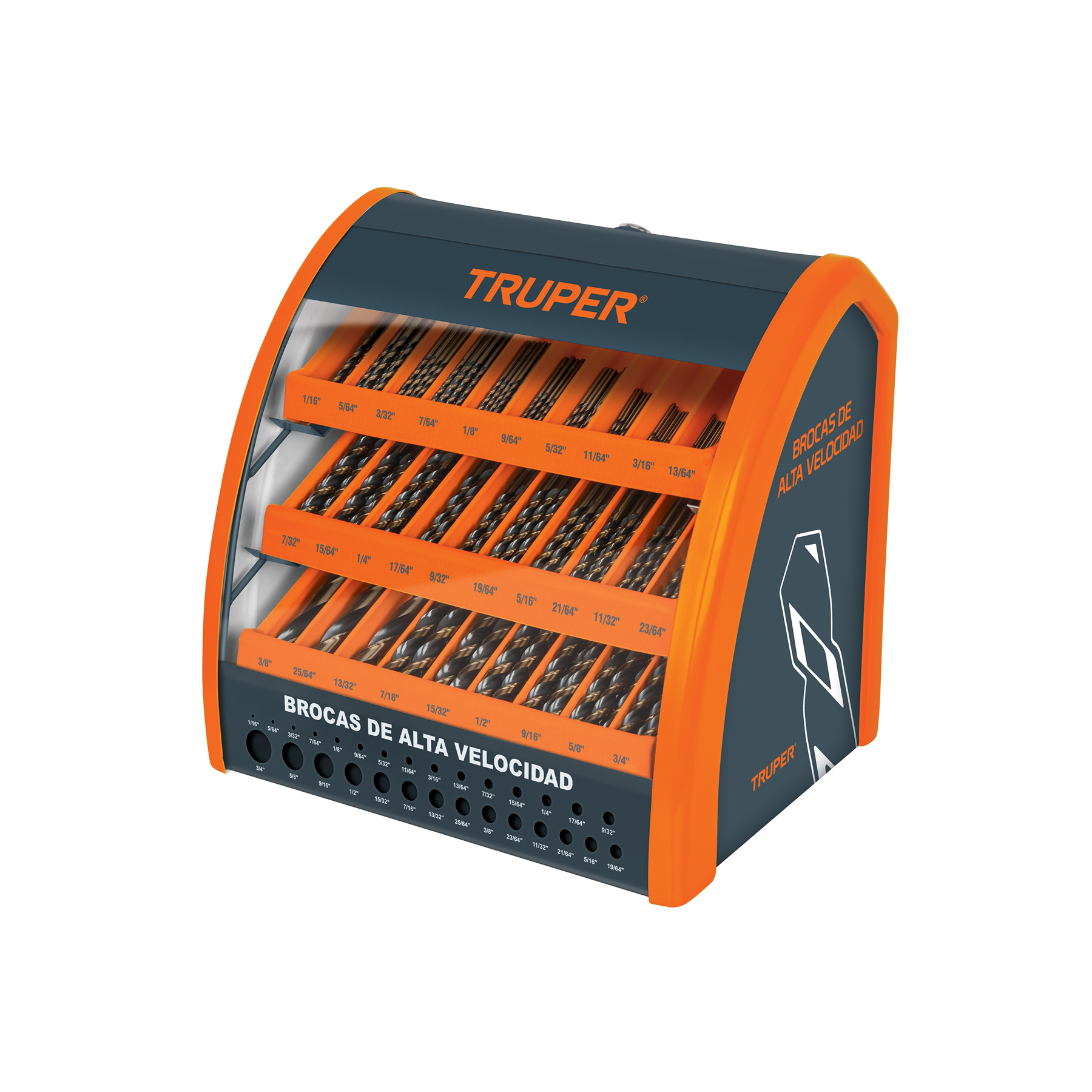 Despachador 29 compartimentos para brocas HSS con producto