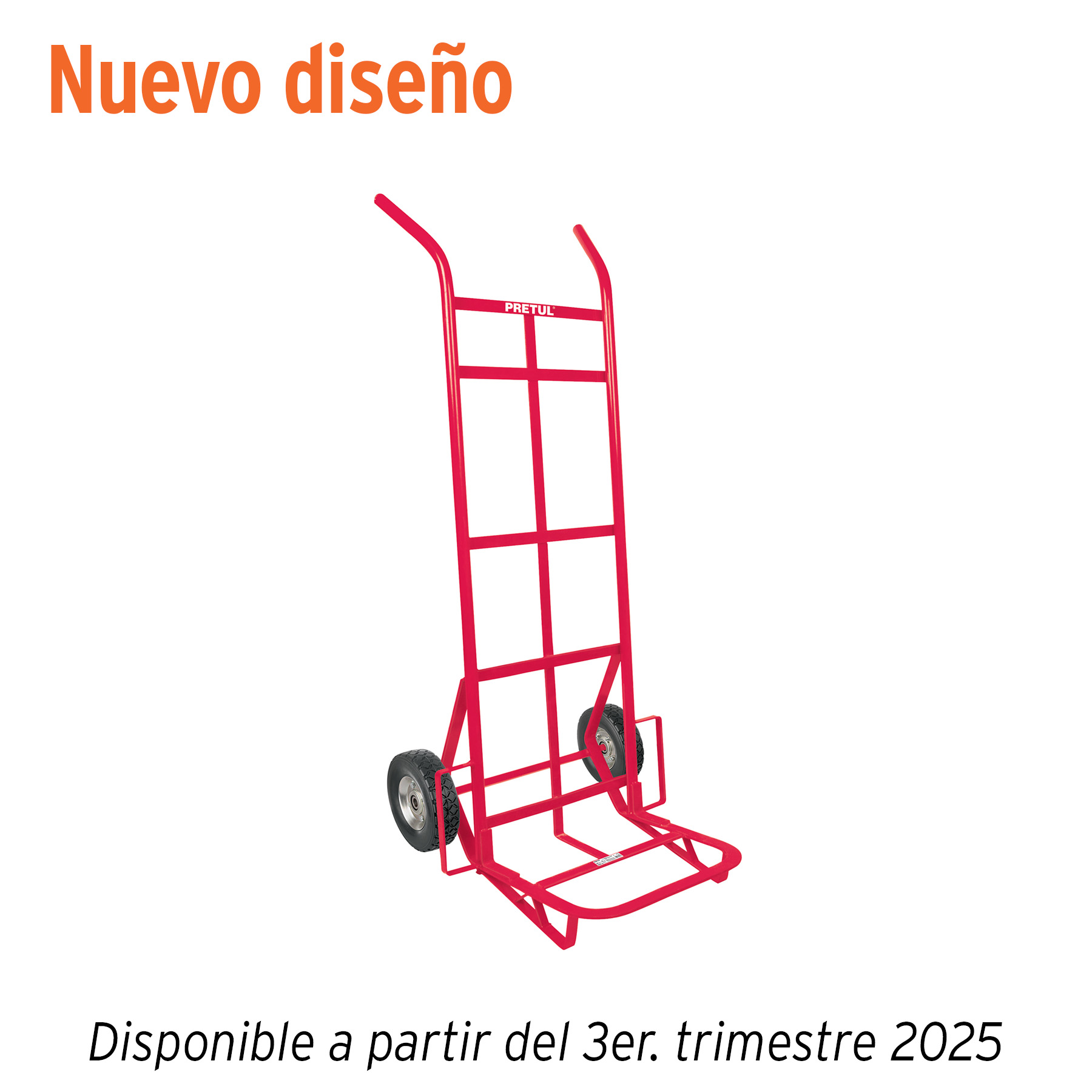 Diablo de carga de 300 kg, ruedas sólidas, doble balero