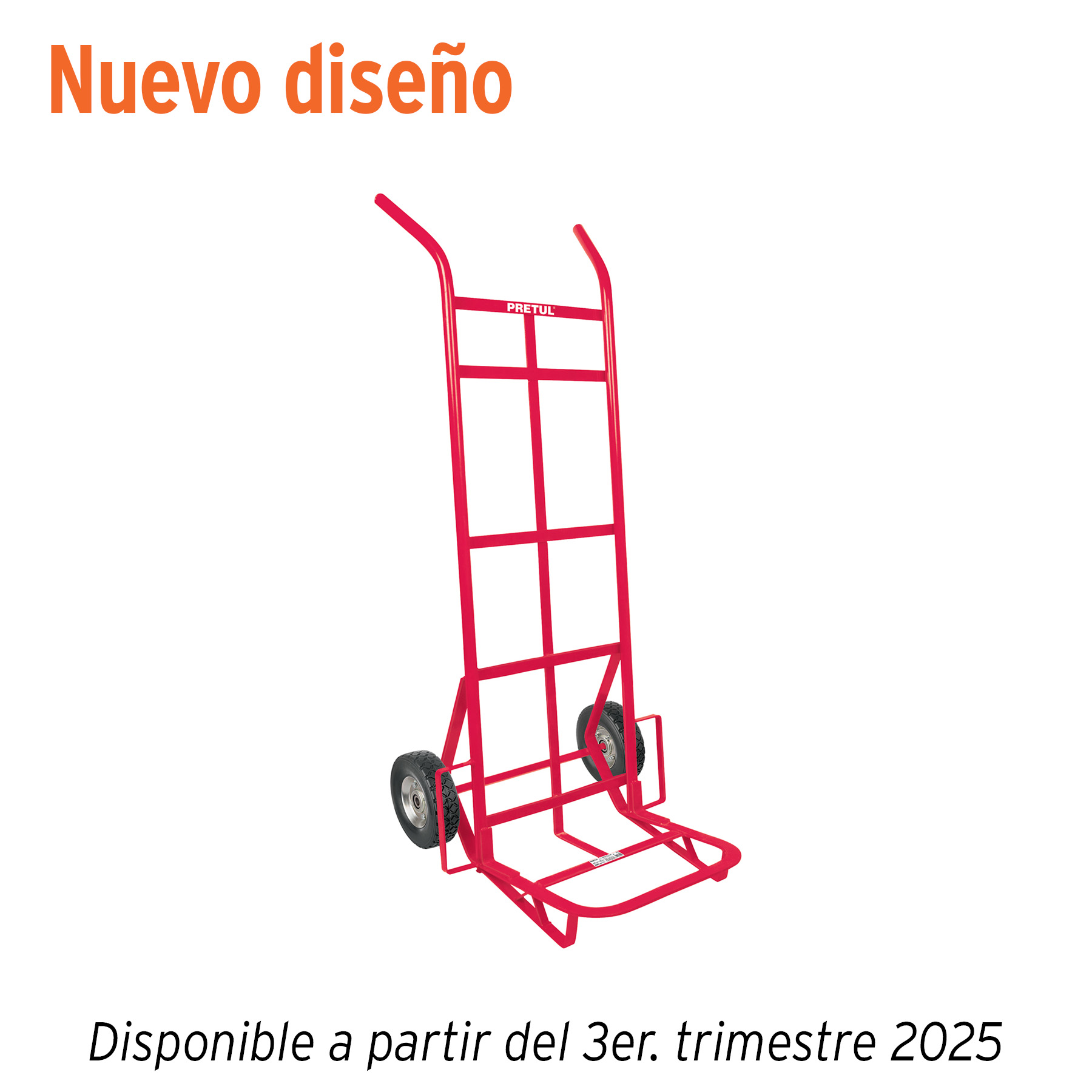 Diablo de carga de 400 kg, ruedas sólidas, doble balero