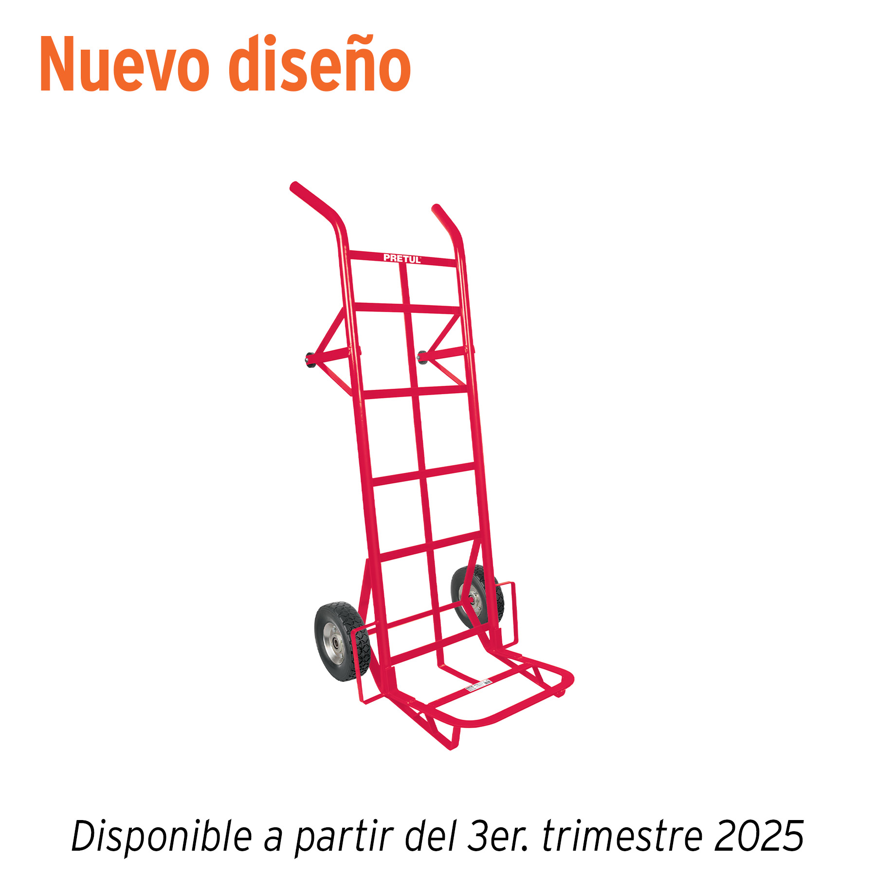 Diablo de carga de 450 kg, ruedas sólidas, doble balero