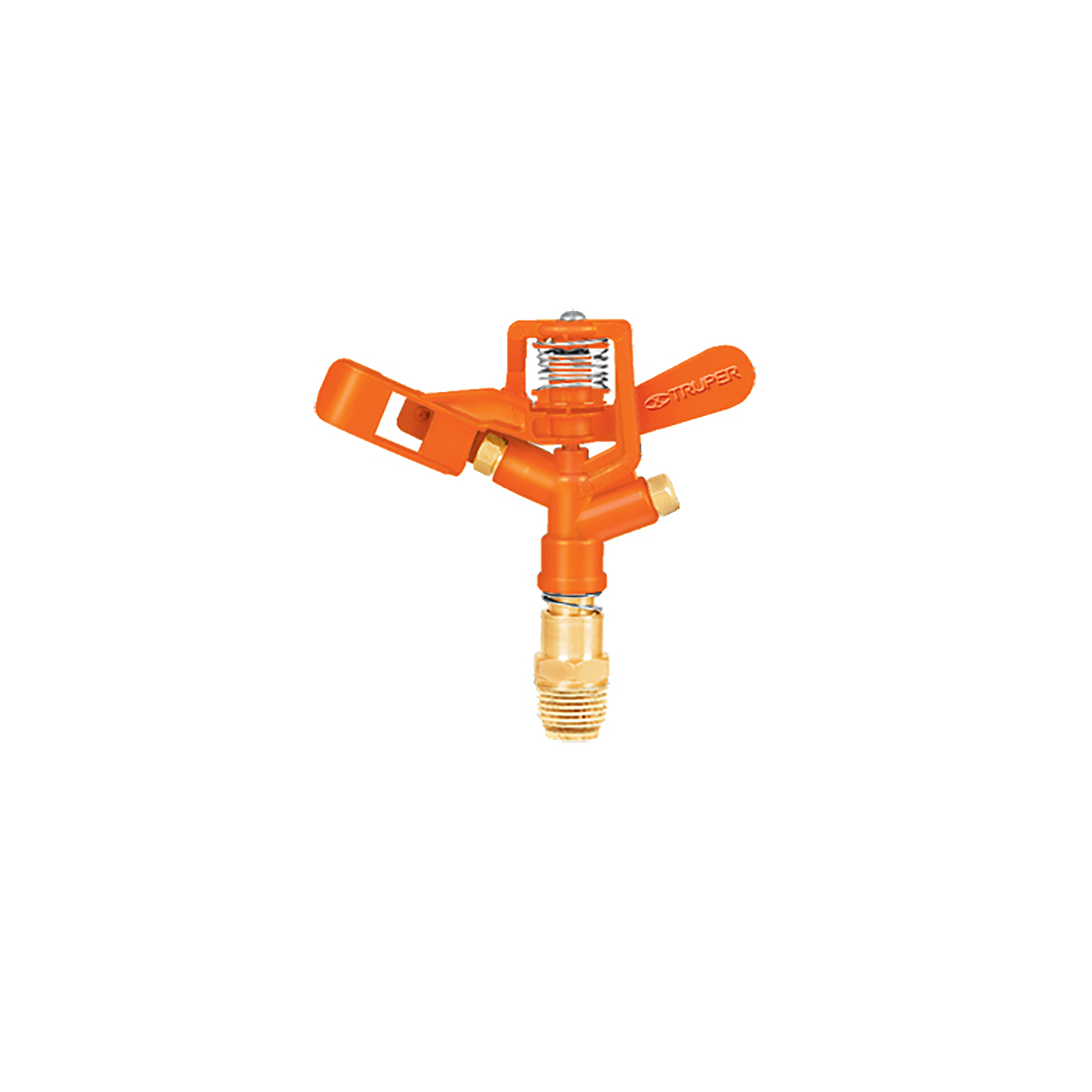 Aspersor metálico doble chorro, cabeza sola, TRUPER
