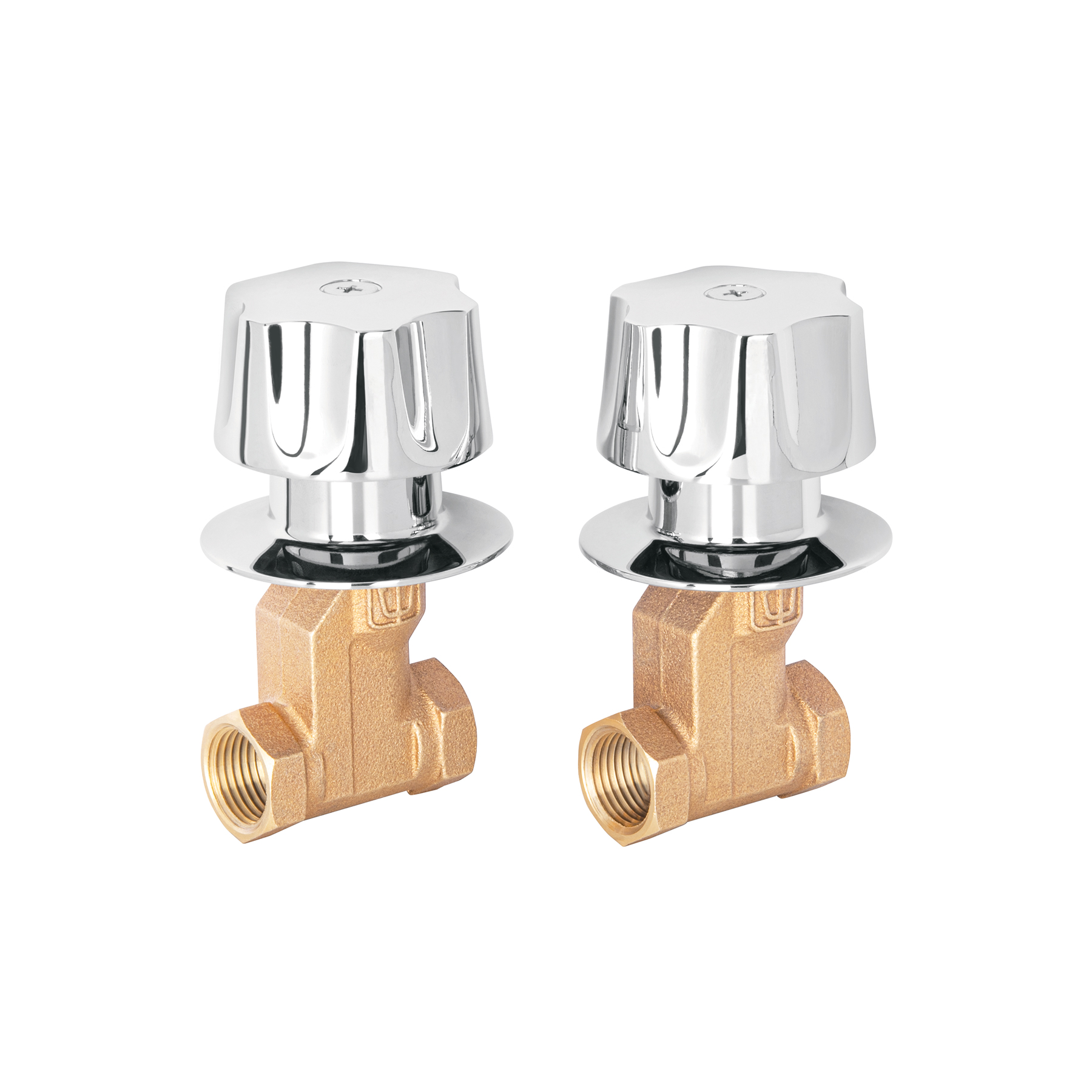 Juego llaves empotrar roscables, maneral metálico, Foset