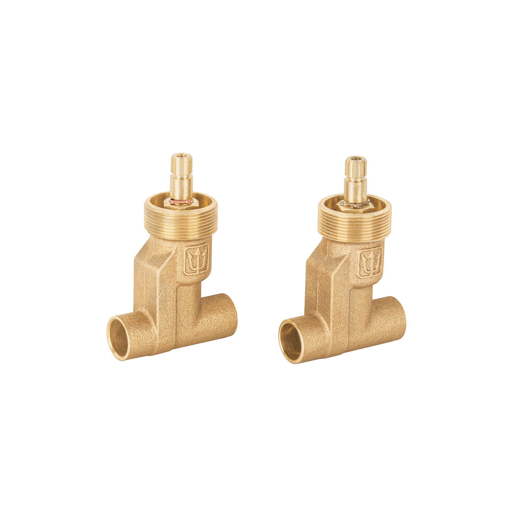 Juego llaves empotrar soldables, 1/4 vuelta, s/maneral,Foset