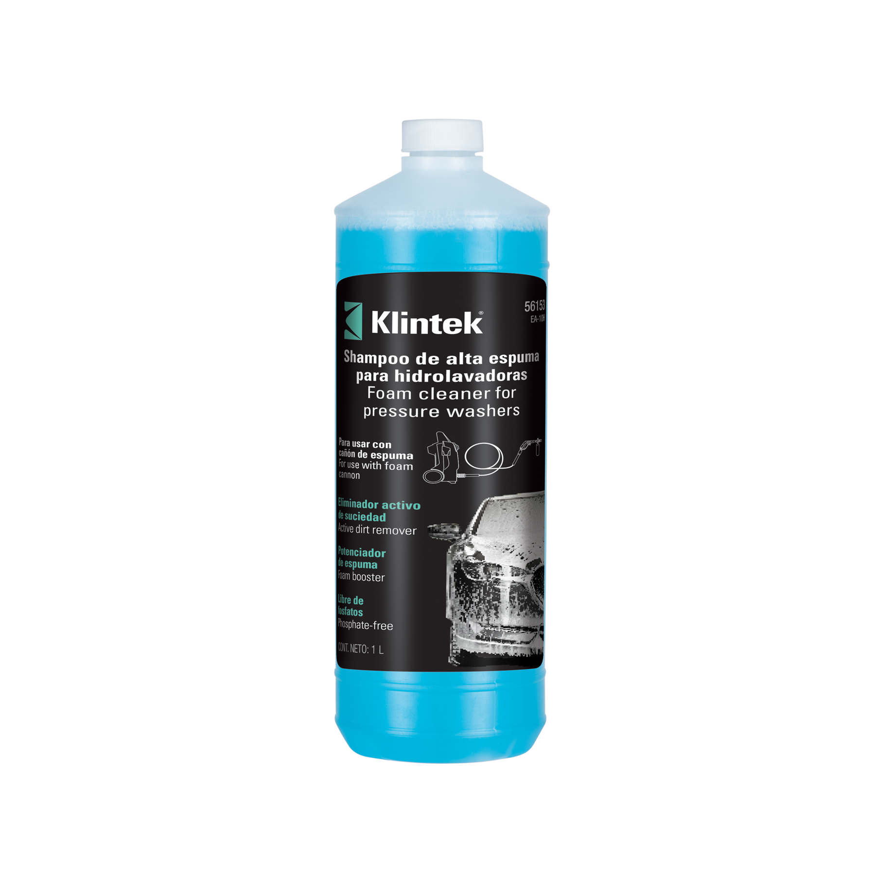 Shampoo alta espuma para hidrolavadora, 1 L, KLINTEK