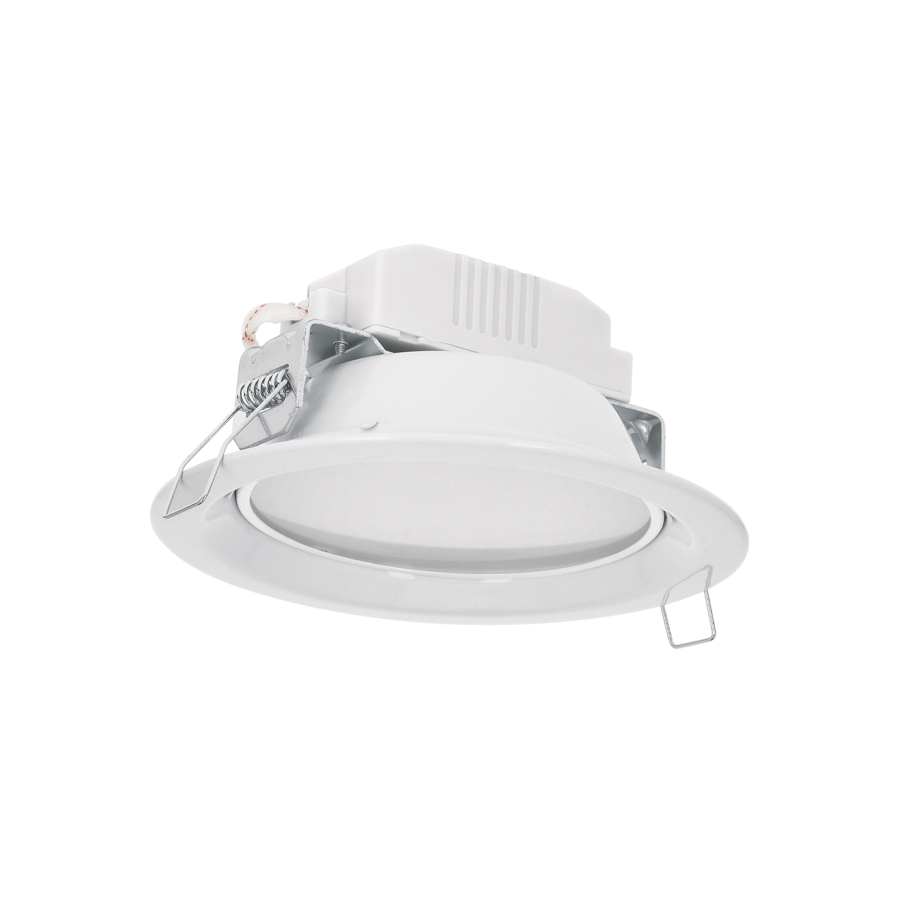 Luminario LED empotrado redondo de 6 W, luz cálida, Volteck
