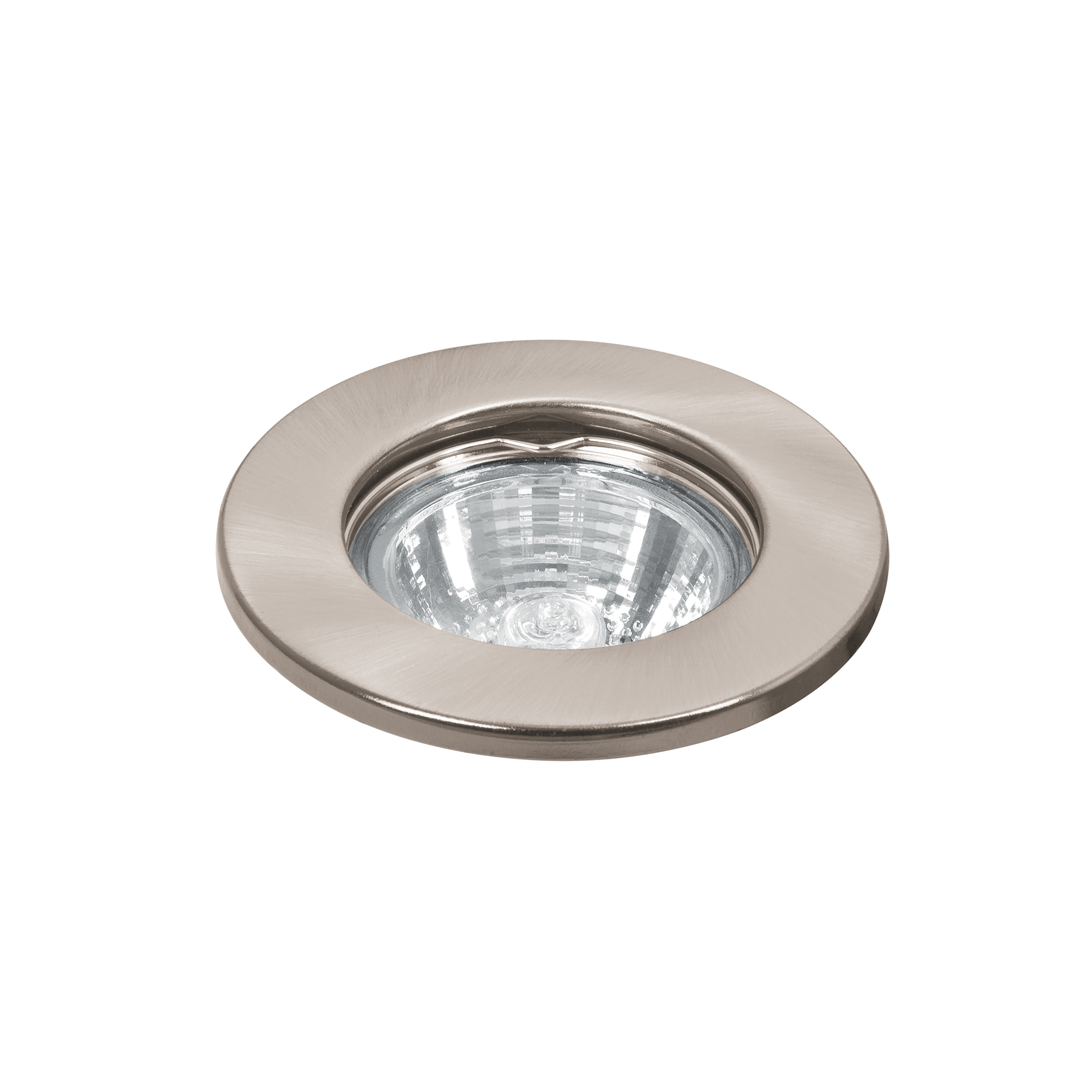 Luminario redondo satín spot fijo, lámpara no incluida