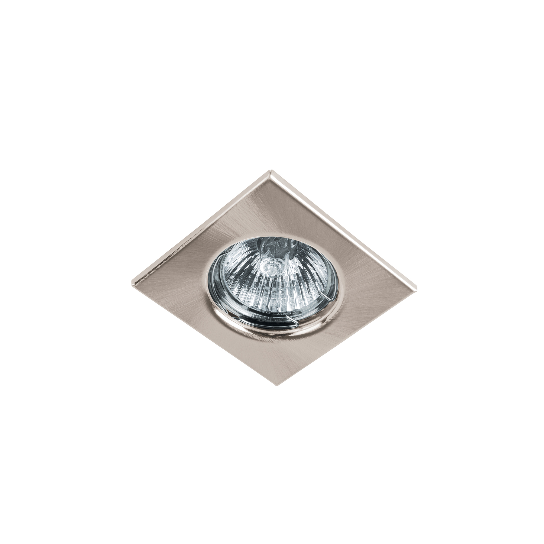 Luminario cuadrado satín spot fijo, lámpara no incluida