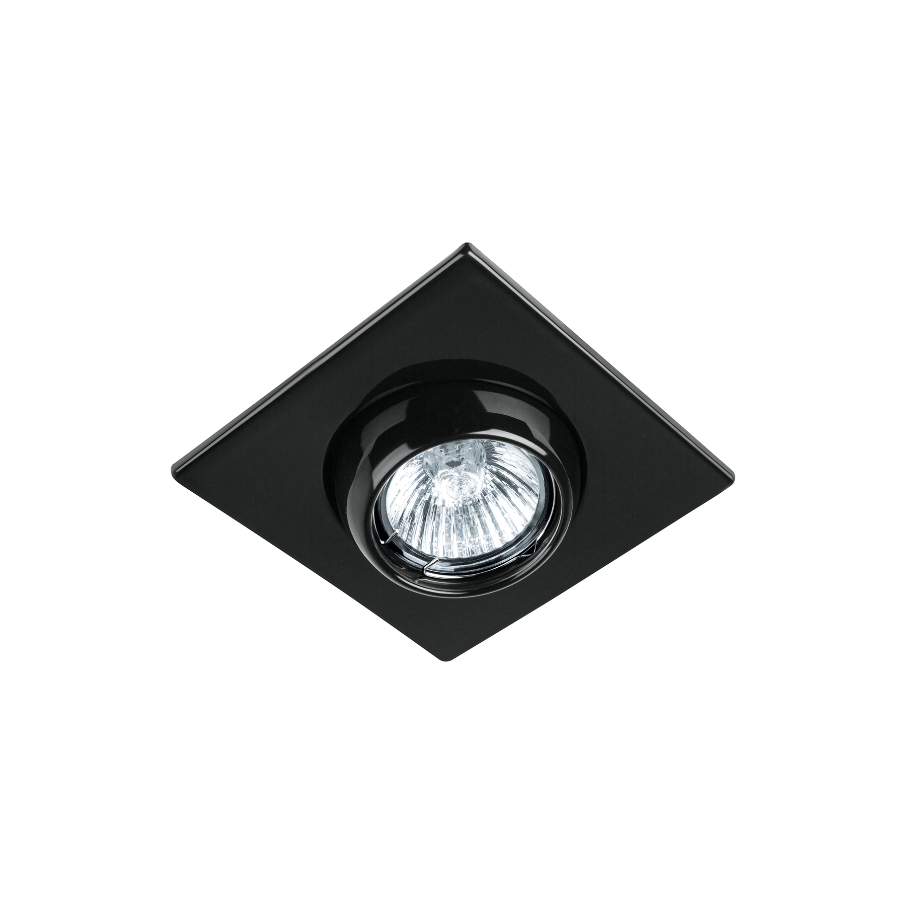 Luminario cuadrado negro spot esférico, lámpara no incluida
