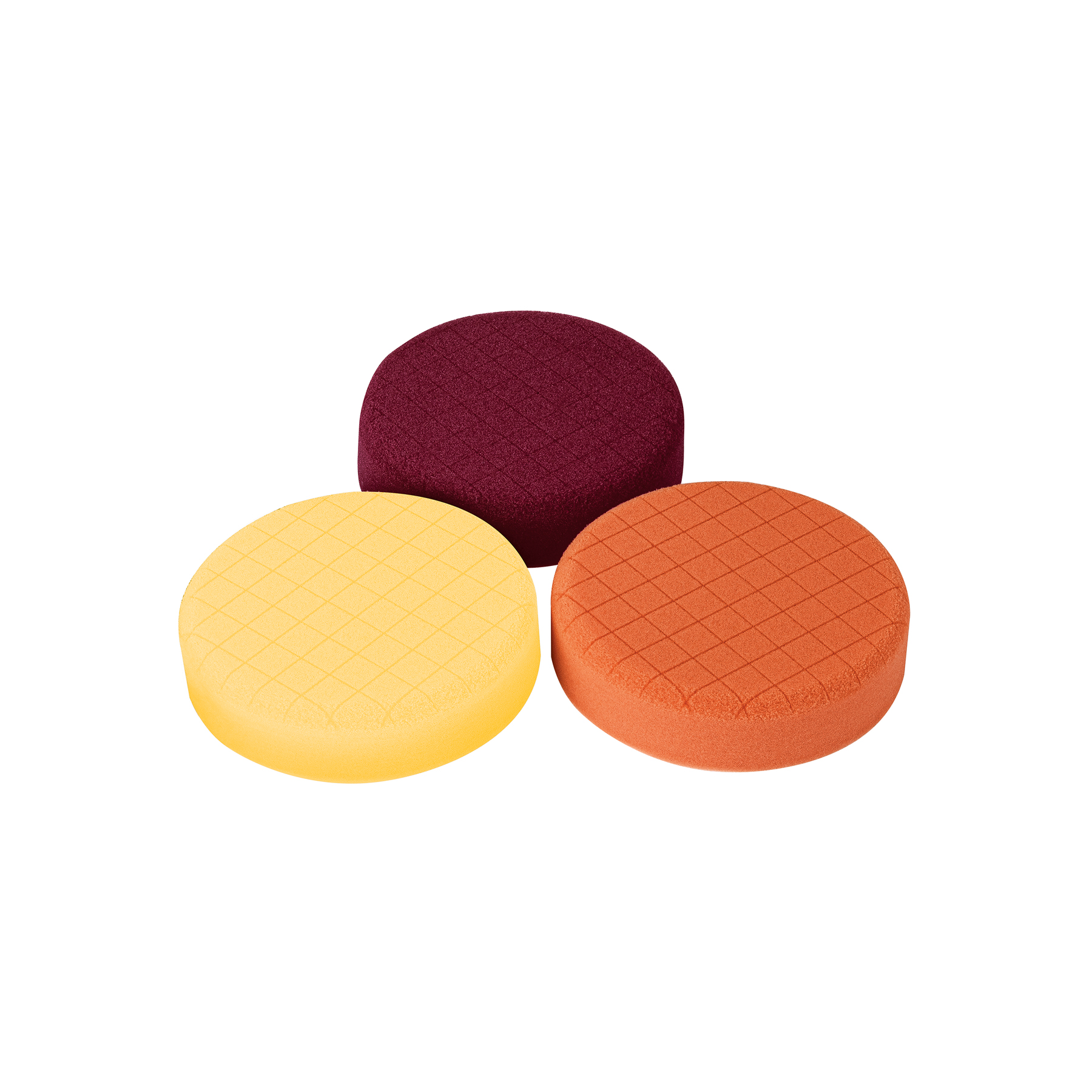 Juego de 3 esponjas p/pulir de 5' hook and loop,TRUPER