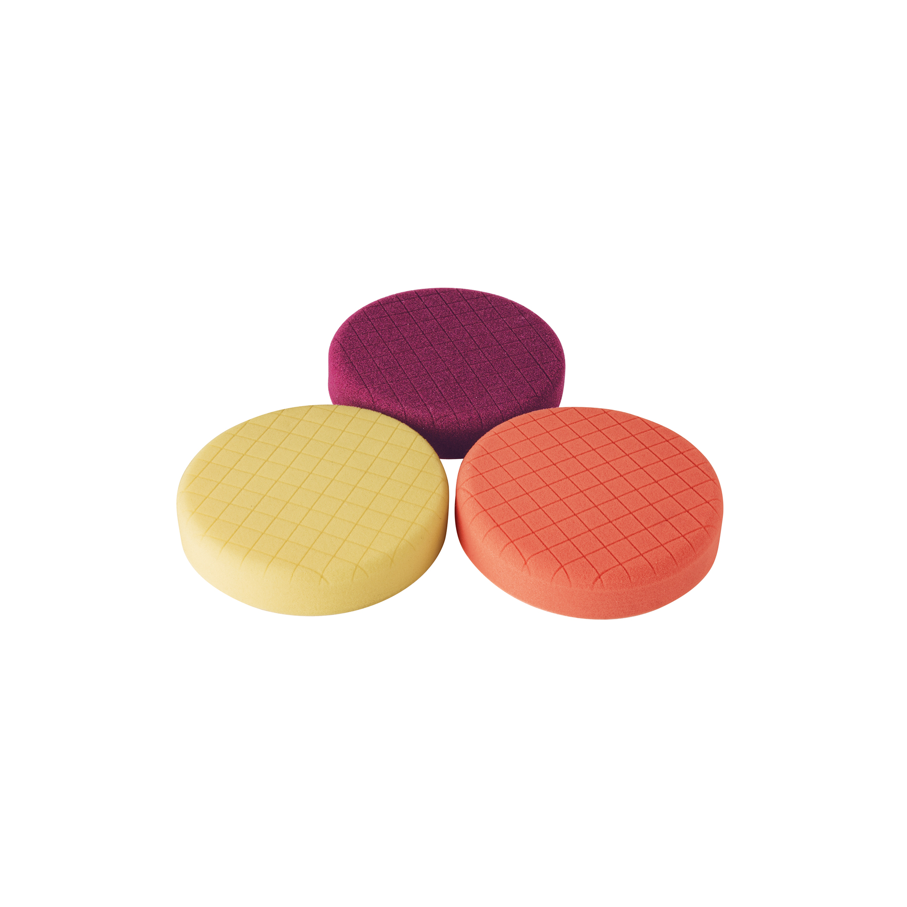 Juego de 3 esponjas p/pulir de 6' hook and loop,TRUPER