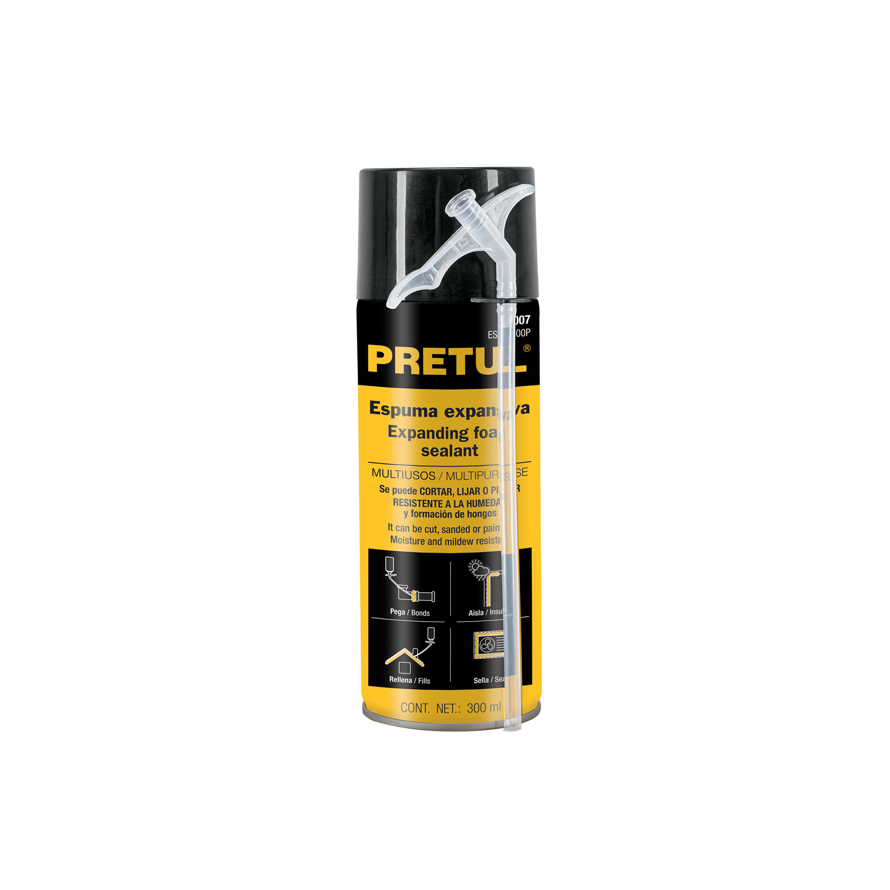 Espuma expansiva de poliuretano, 300 ml, PRETUL