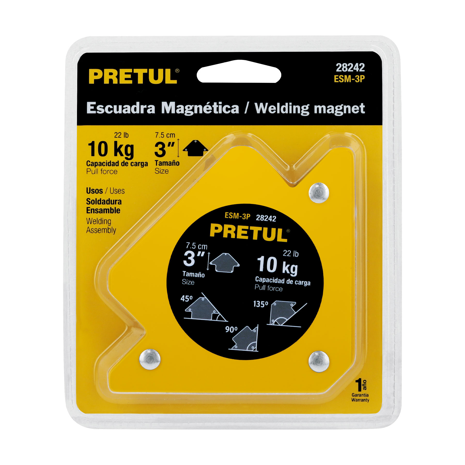 Escuadra magnética p/soldar, 3', capacidad 10 kg, PRETUL - Imagen 4