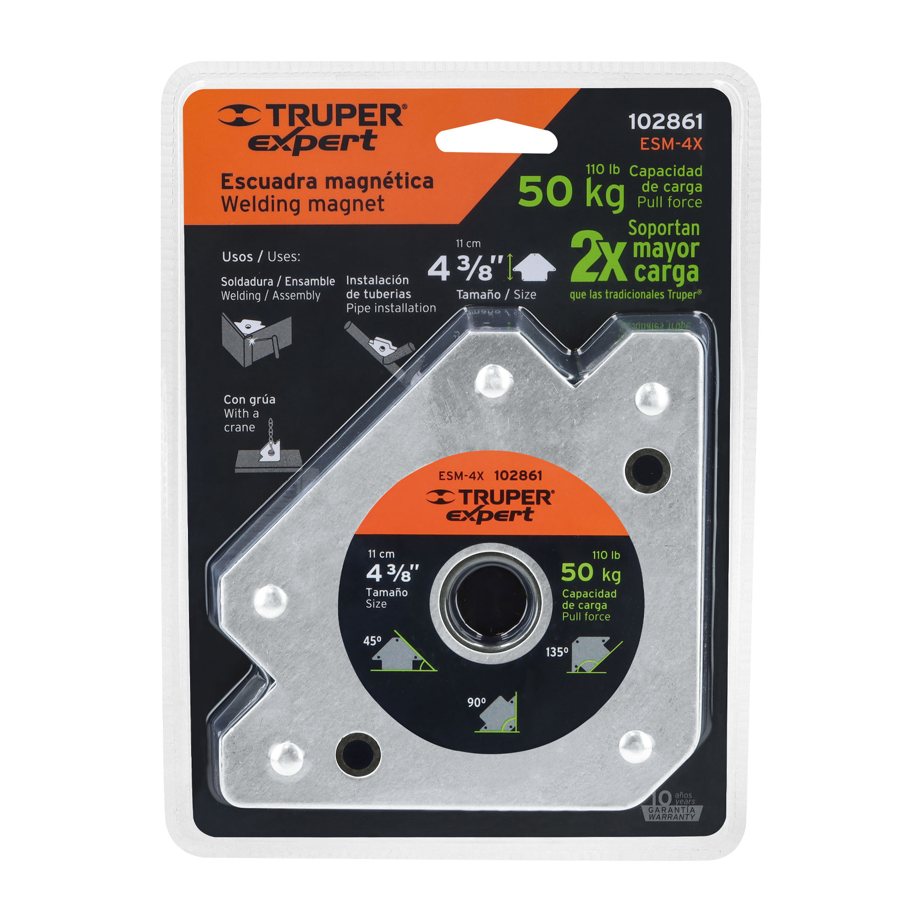 Escuadra magnética p/soldar, 4-3/8', capacidad 50 kg, EXPERT - Imagen 5