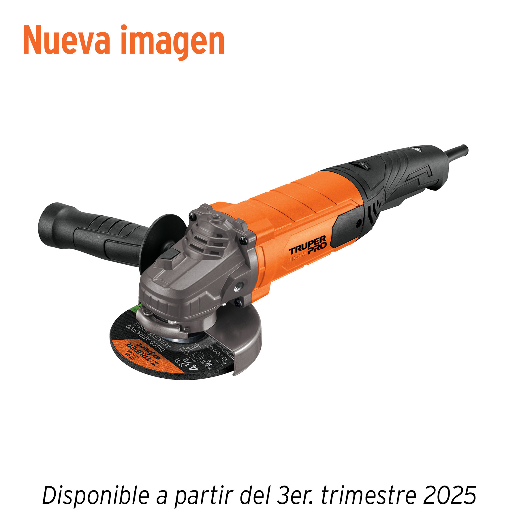 Esmeriladora angular 4-1/2', 1100W, TRUPER PRO