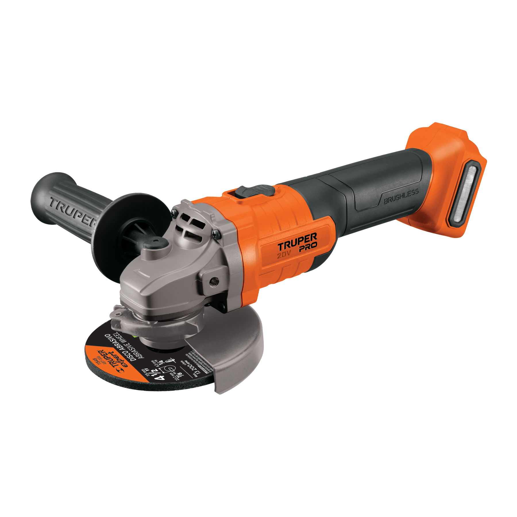 Esmeriladora 4-1/2', 20V, sin accesorios, TRUPER PRO