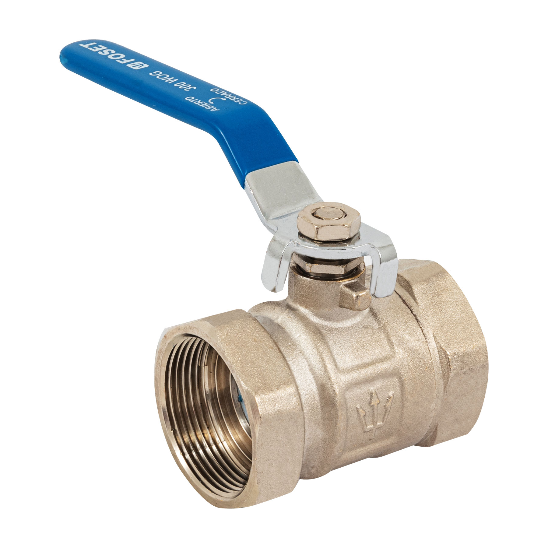 Válvula de esfera de latón, roscable 1-1/2', Foset