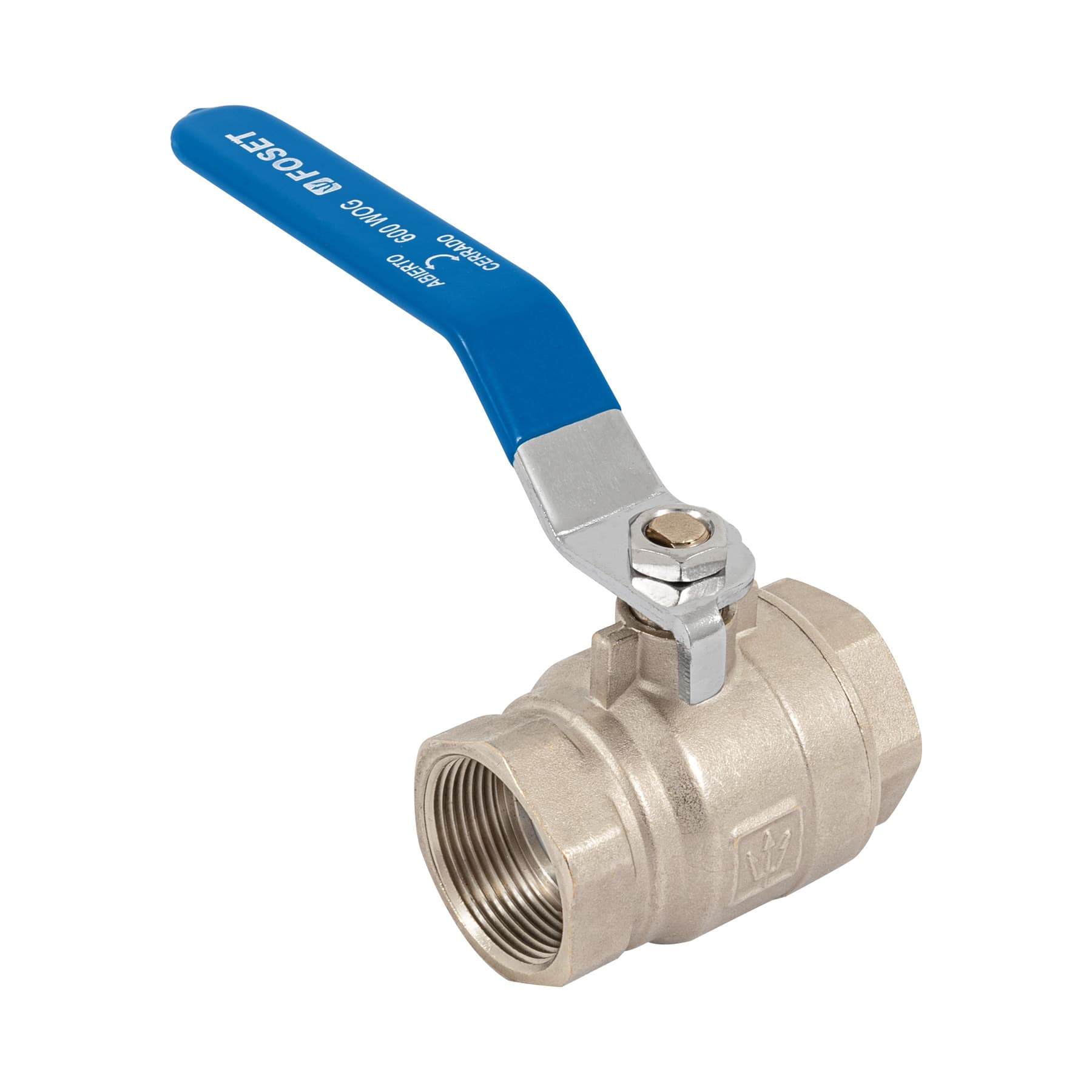 Válvula de esfera, de latón, roscable, 1-1/4', alta presión