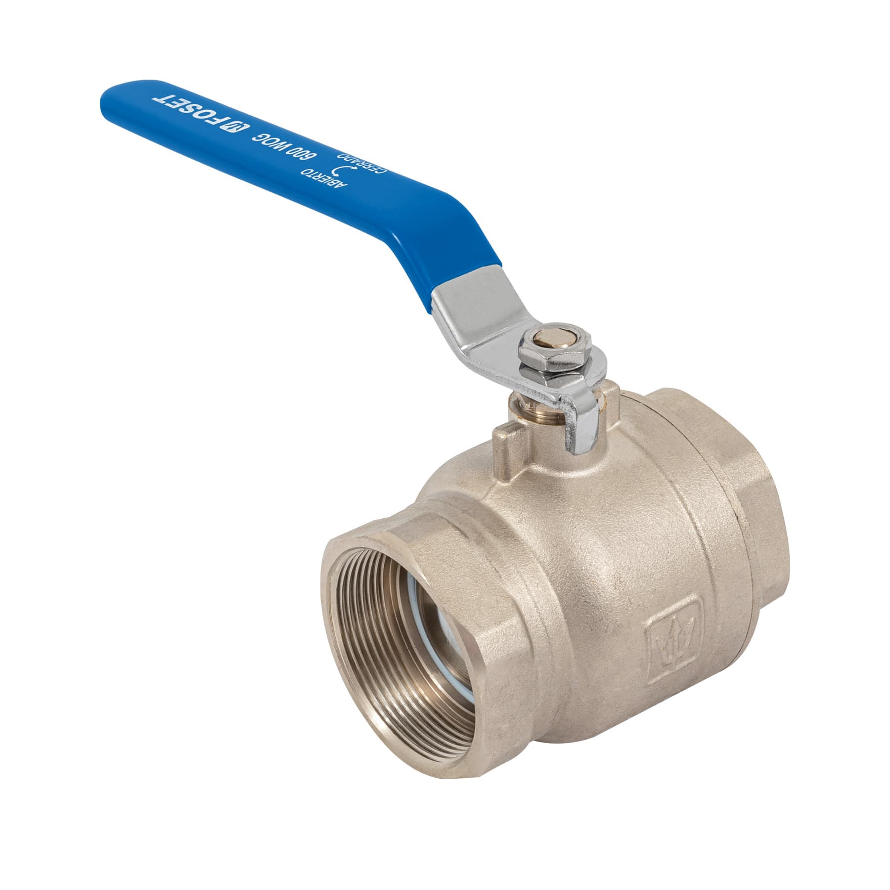 Válvula de esfera, de latón, roscable, 2', alta presión