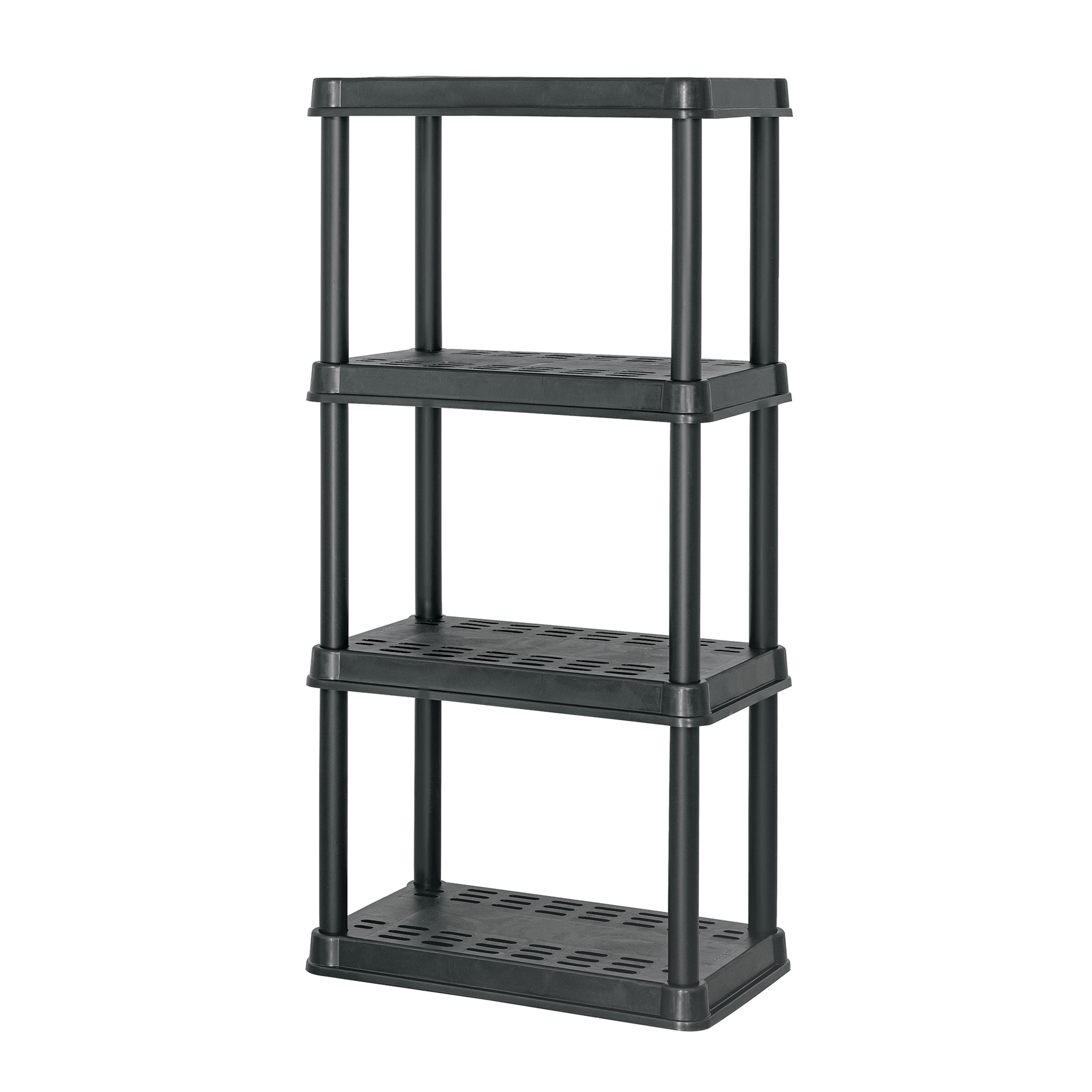 Estante plástico 4 repisas cap. 45 Kg, 125x38x61, PRETUL