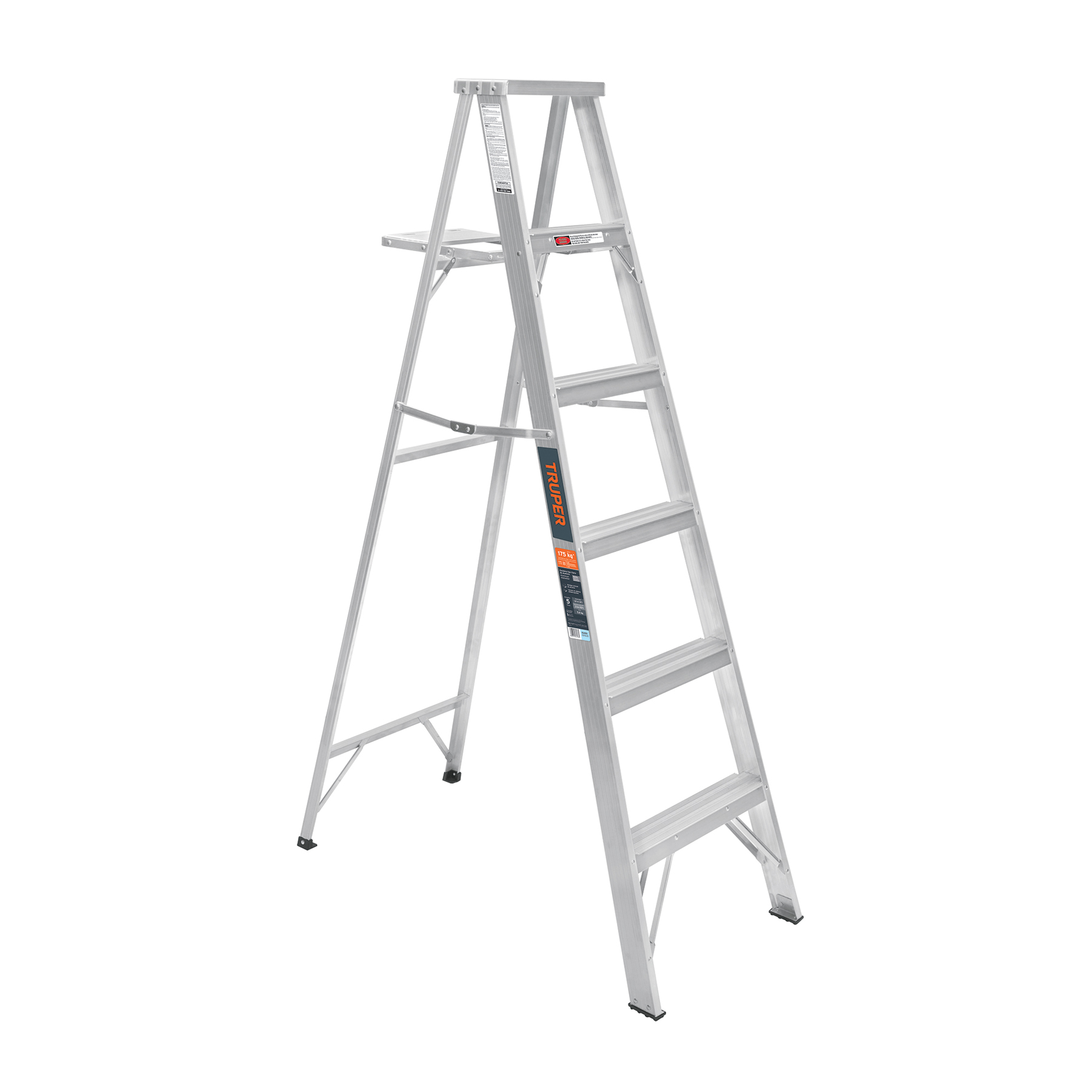 Escalera de tijera 100% aluminio tipo ll 5 peldaños, Truper