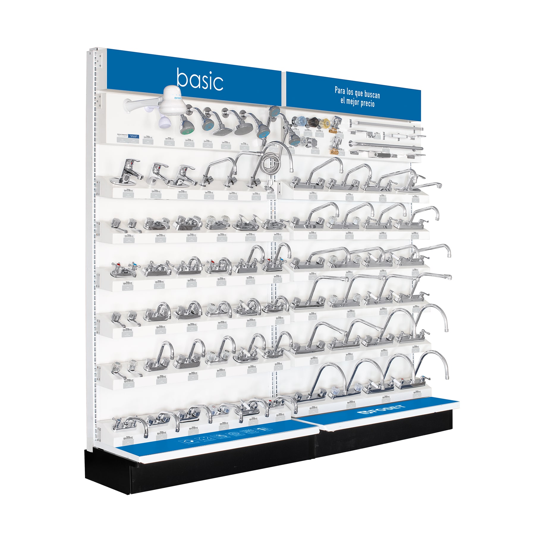 Exhibidor tipo góndola, Foset Basic