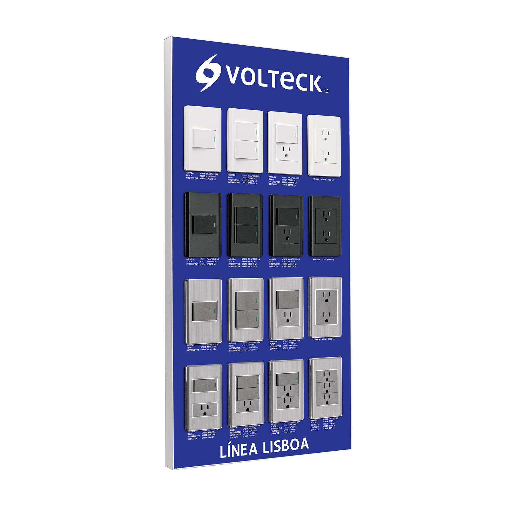 Exhibidor línea Lisboa, Volteck